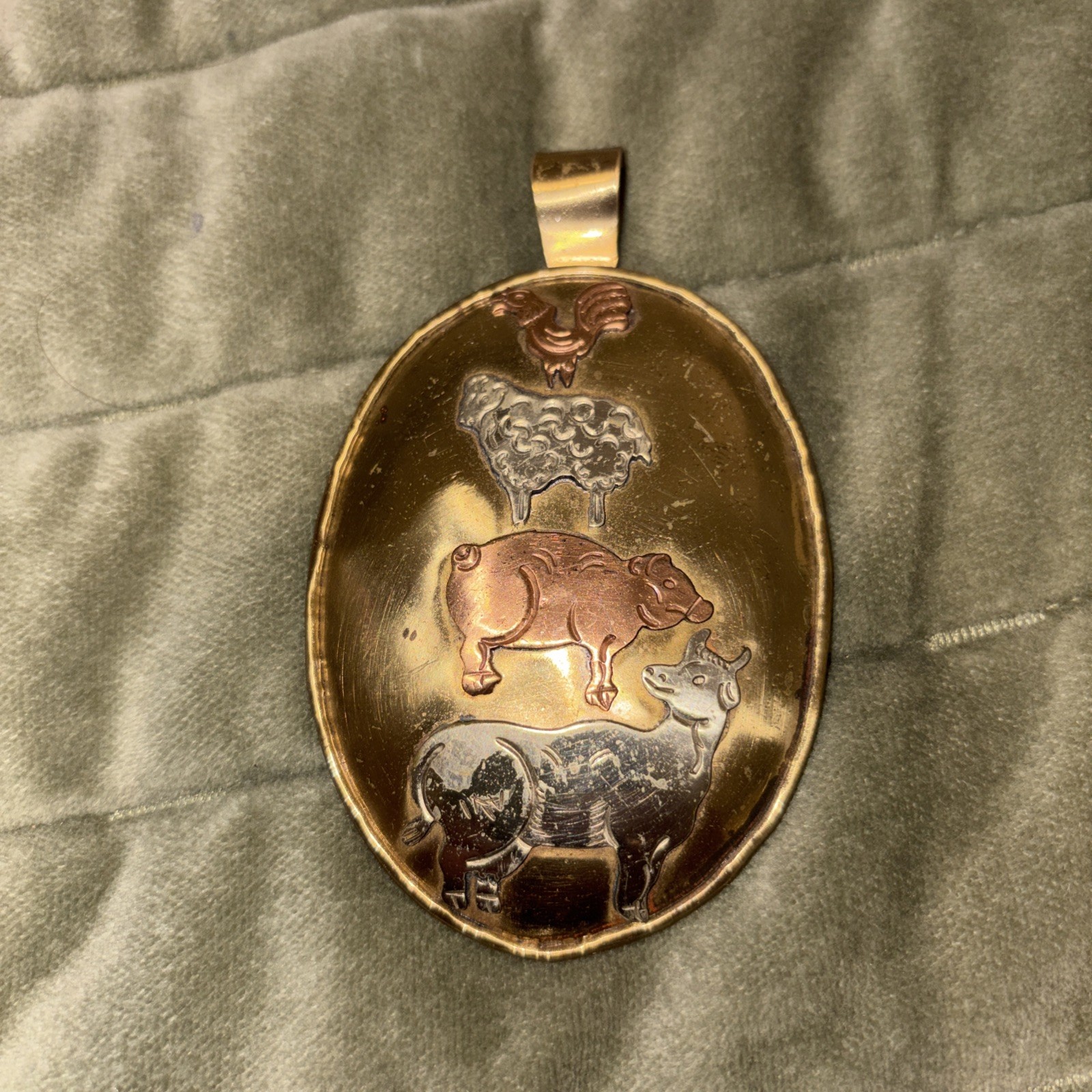 Vintage Cow Pig Sheep Rooster Pendant For Necklace