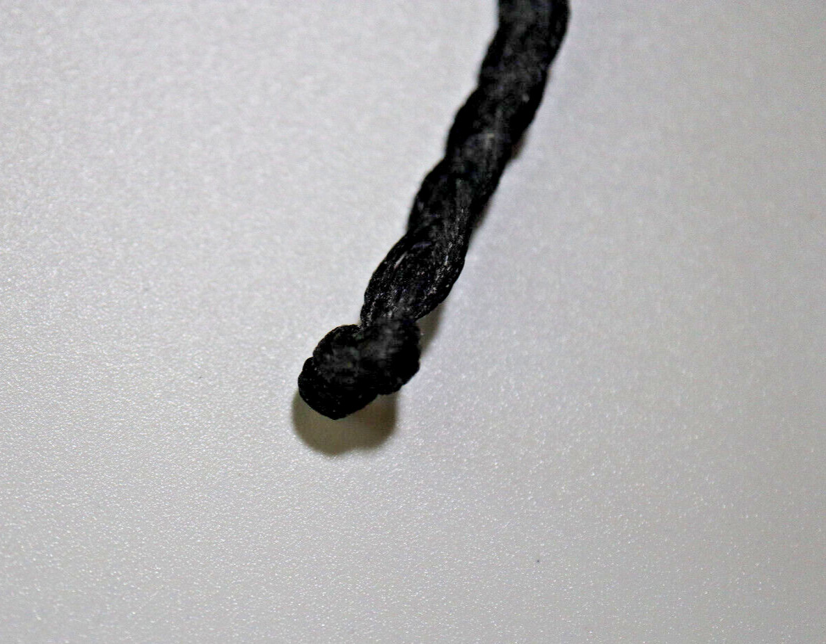NECKLACE BLACK BRAIDED CORD W/OVER 40 POLISHED RUTILATED QUARTZ STONES 14″-26″