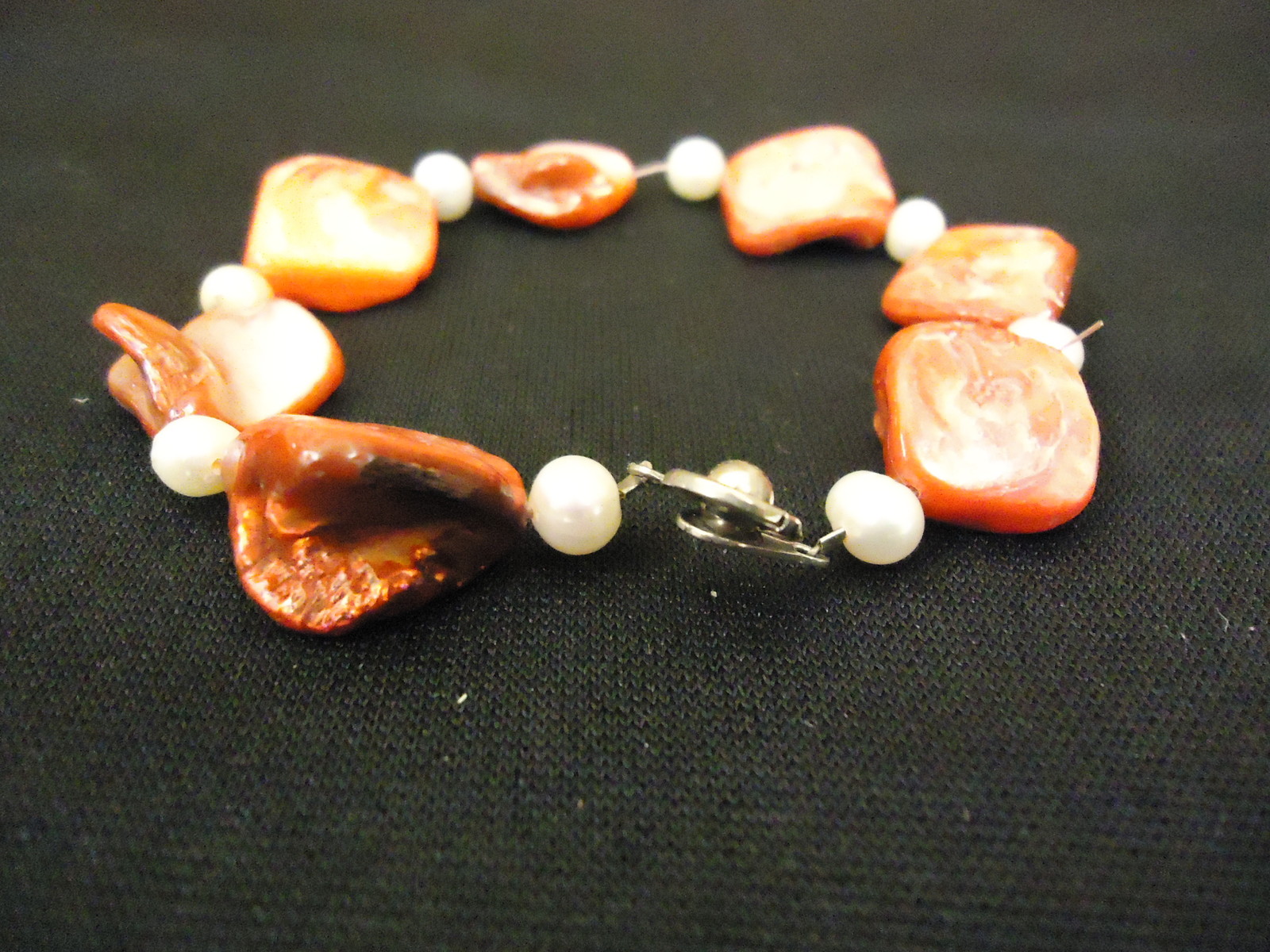 Designer Fashion Bracelet Strand/String Metal Female Adult Reds/Whites