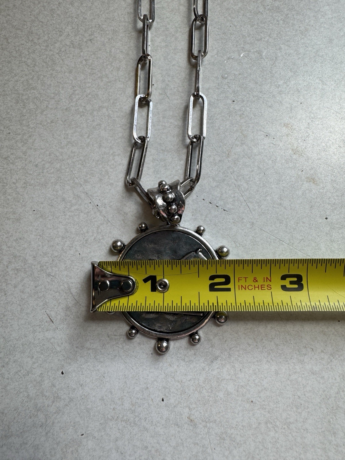 Fidelity Horse Coin Silver Paperclip Necklace NEW **READ DESCRIPTION**