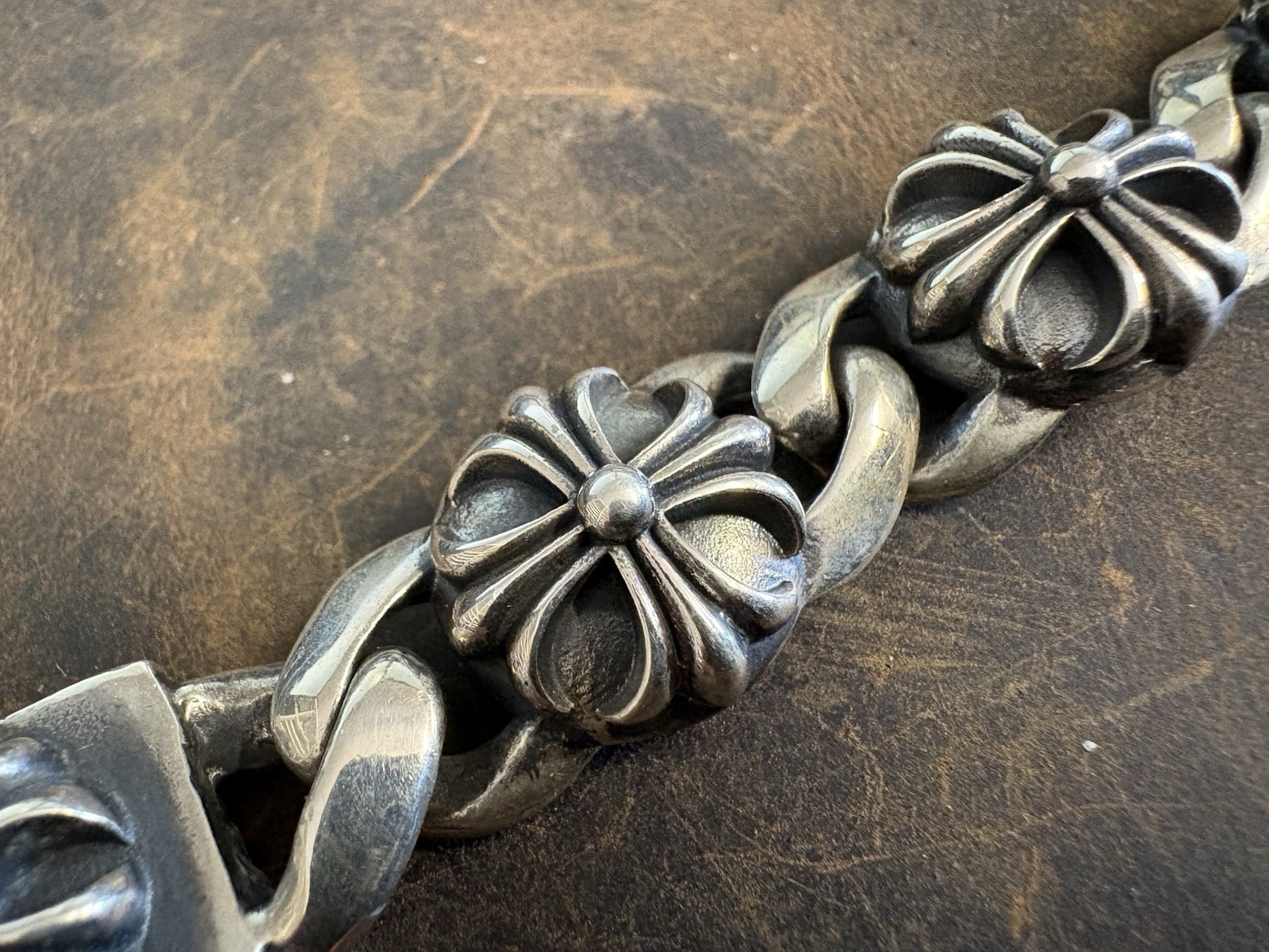 Chrome Hearts “CH” Cross Gothic Vintage H Style Bracelet 925 Silver 95gr 21,5cm