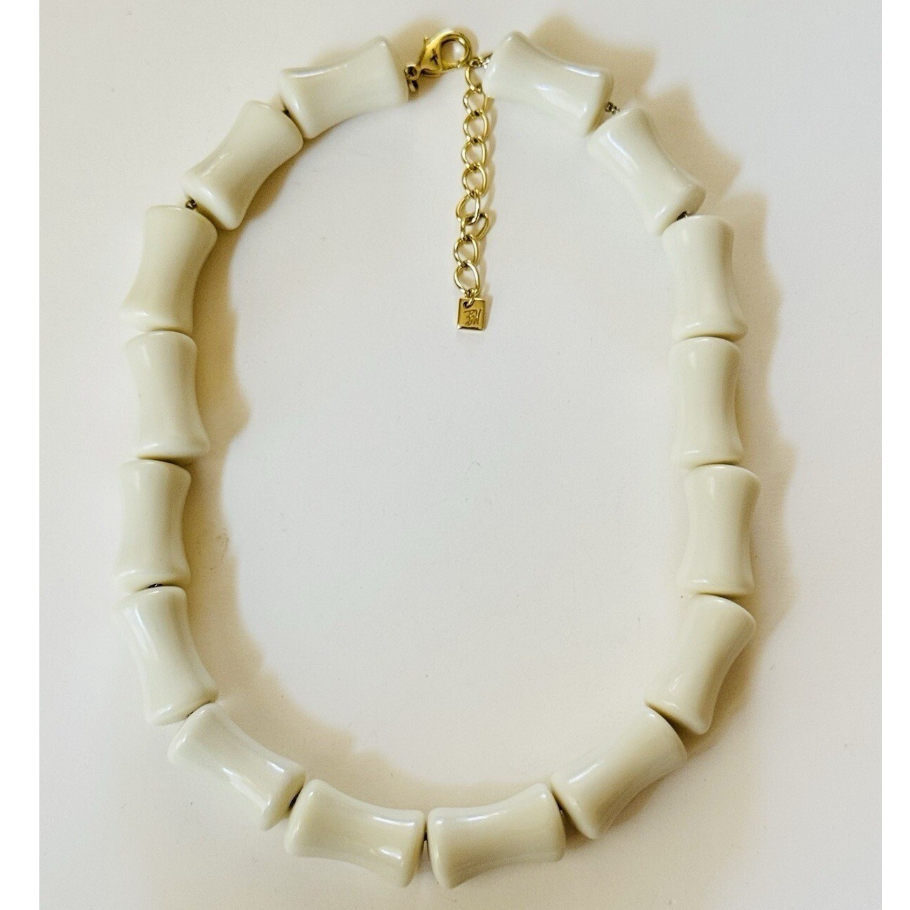 Butler Wilson BW Necklace Tiki Bar Lucite Bamboo Beads Chunky Statement Summery