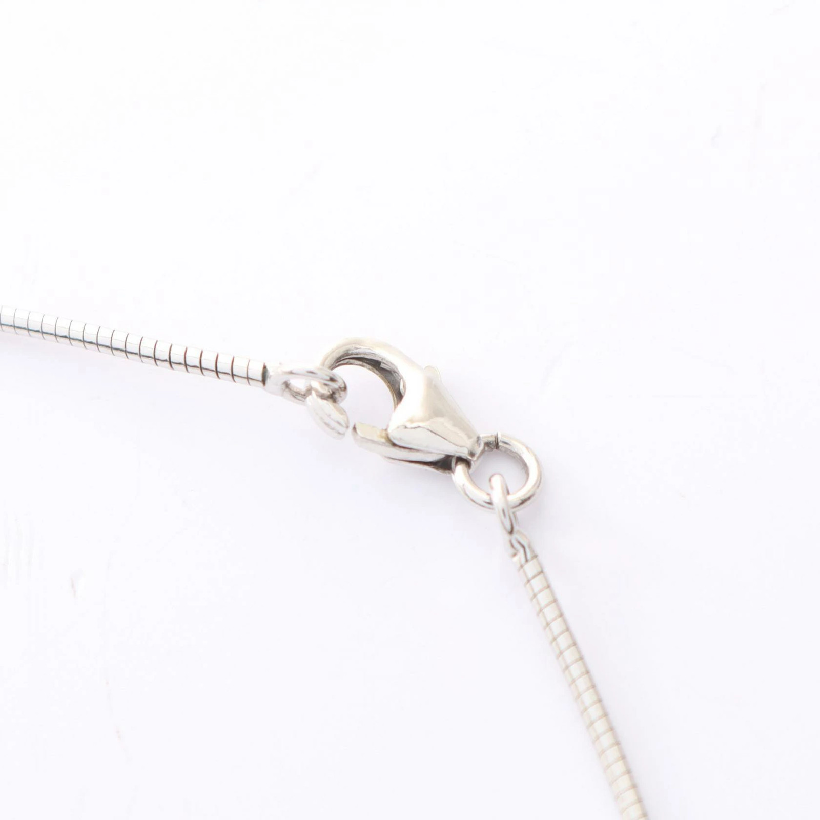 Hermes Cage Do Ash H Cube Necklace Stainless Steel Black/Silver 20.0 in