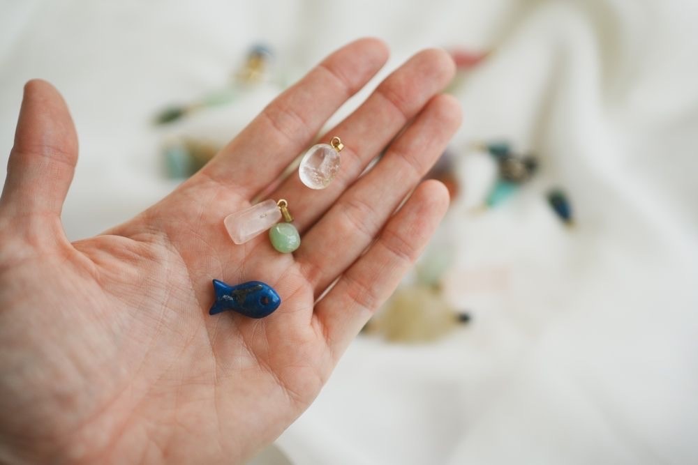 Stone pendant collection – natural stones lot.