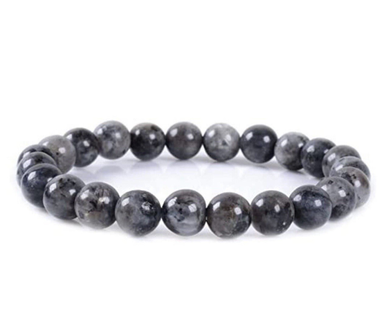 AAA Quality Natural Larvikite Stone Round Beaded Bracelet For Men and Women