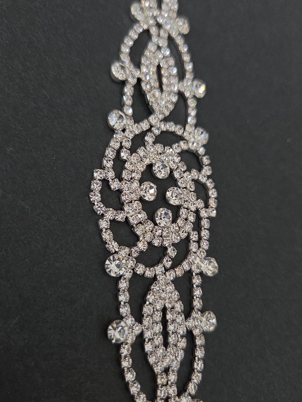 NWT Claire’s Crystal Rhinestone Filigree Statement Bracelet Bridal Pageant