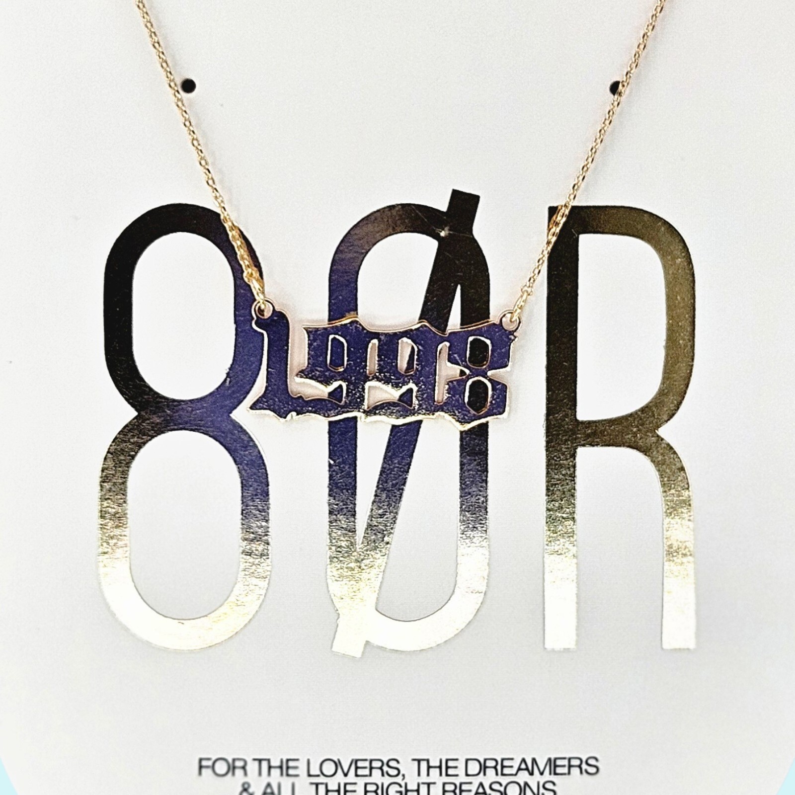 8 Other Reasons Necklace Gold Tone 1998 Birth Year Birthday Minimalist Gift!