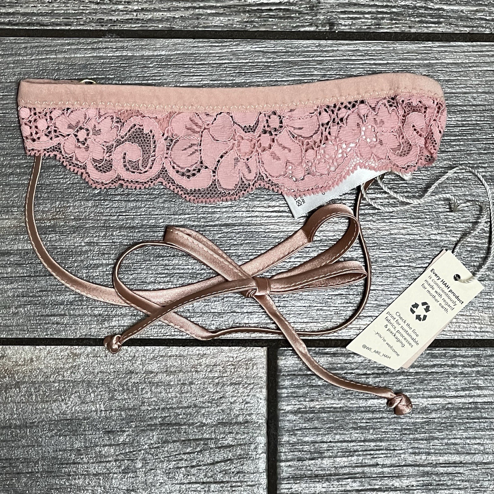 NWT Free people HAH All Choked Up Choker Lace Garter Necklace S M XL Copper Rose