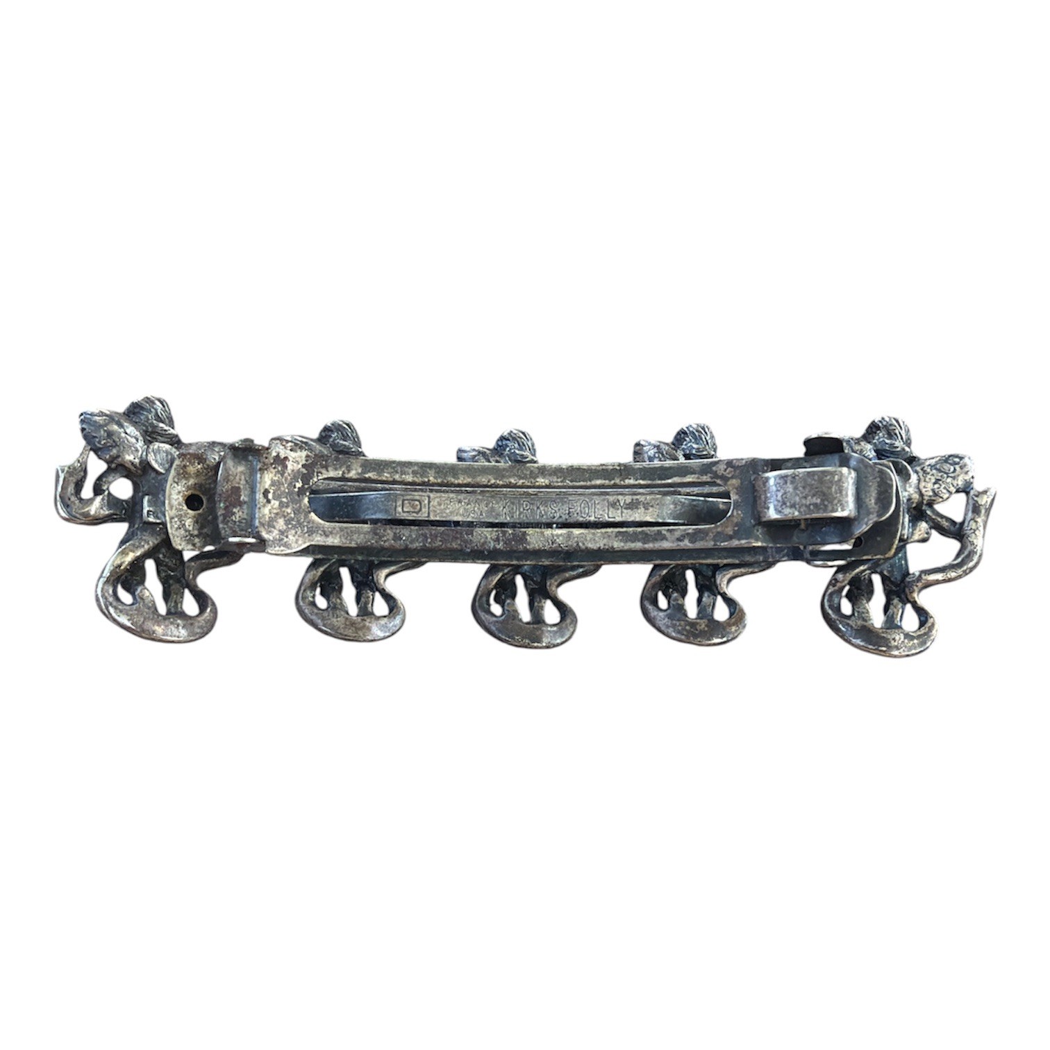 Kirks Folly Silver Plated Angel Cherub Hair Barrette Clip