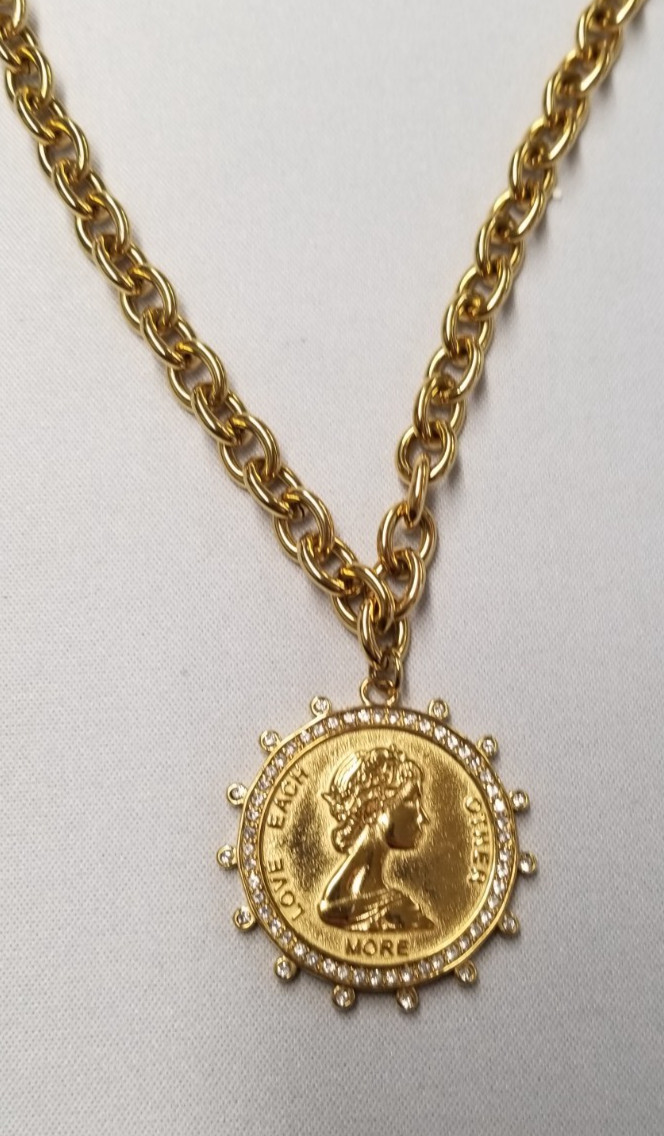 Chansuttpearls Small Coin Necklace 16″+2″