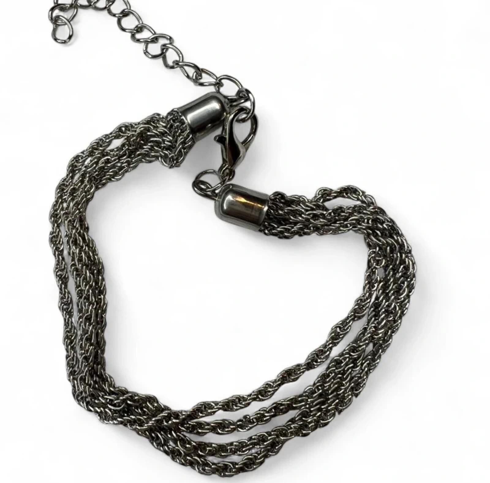 Vintage Silver Tone Layered Bracelet