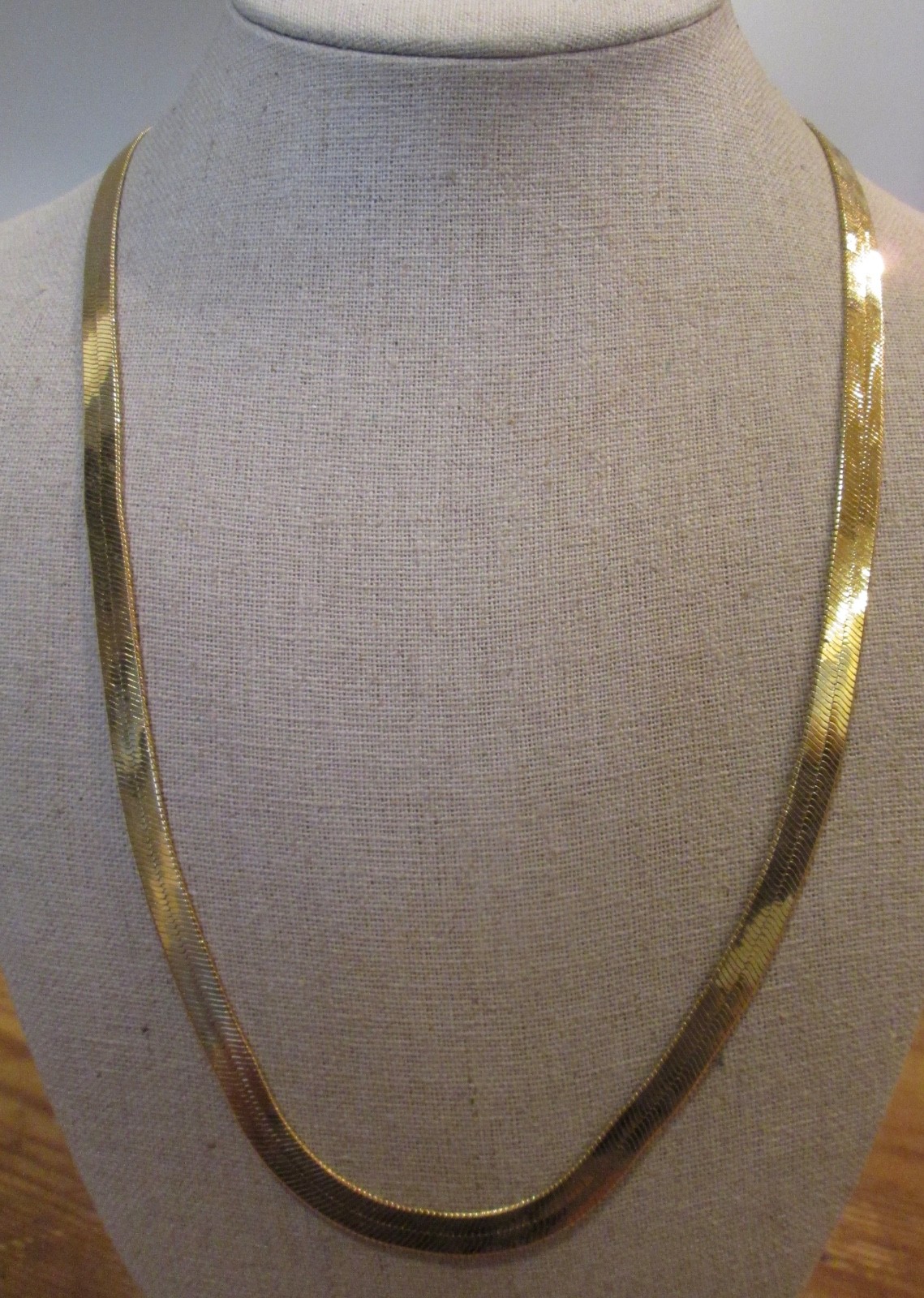 Herringbone Necklace Classic 23.5″ NWOT Gold Plated