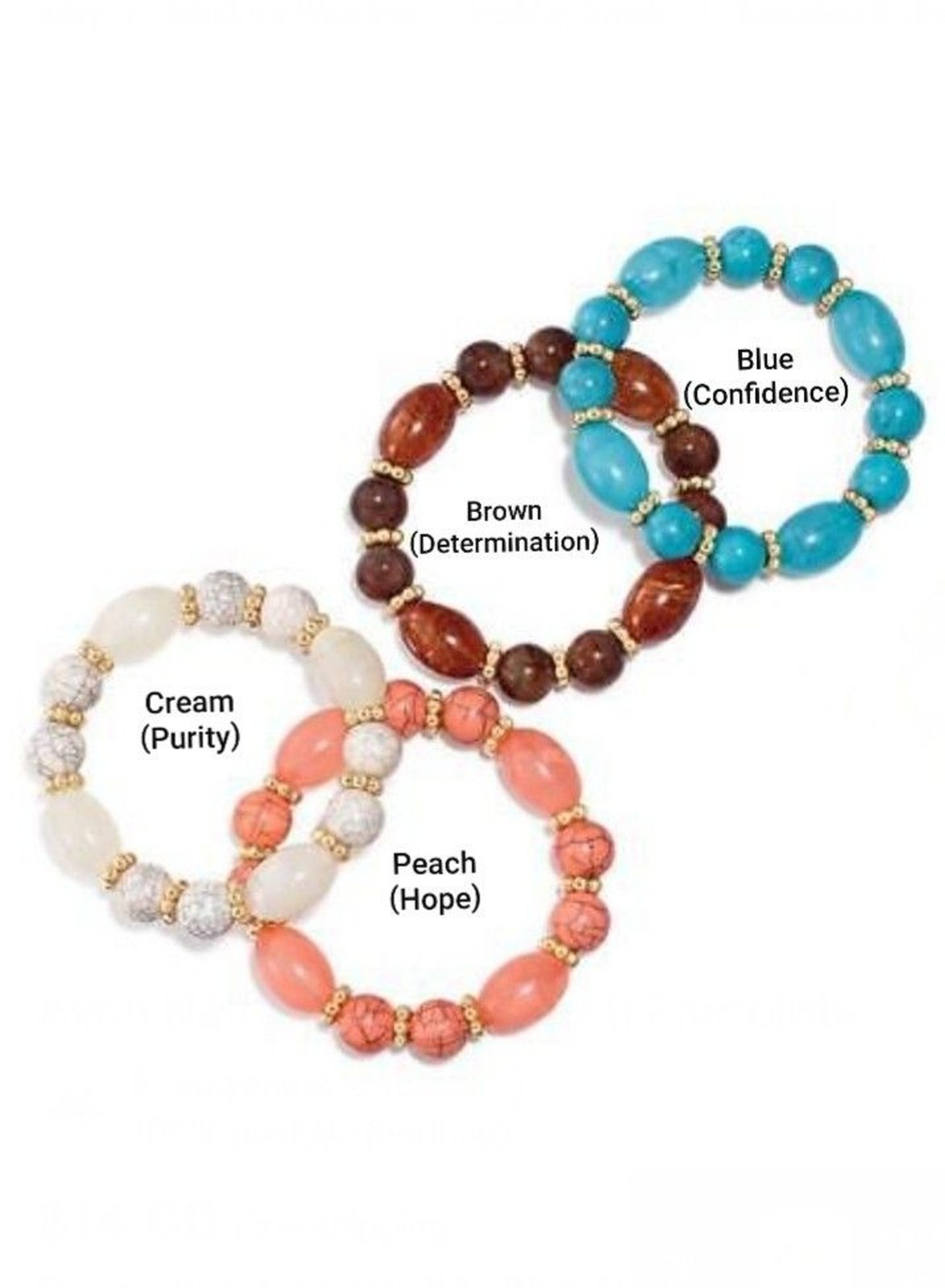 AVON “NATURES PATH” STRETCH BRACELET (BROWN – DETERMINATION) ~ NEW SEALED!!!