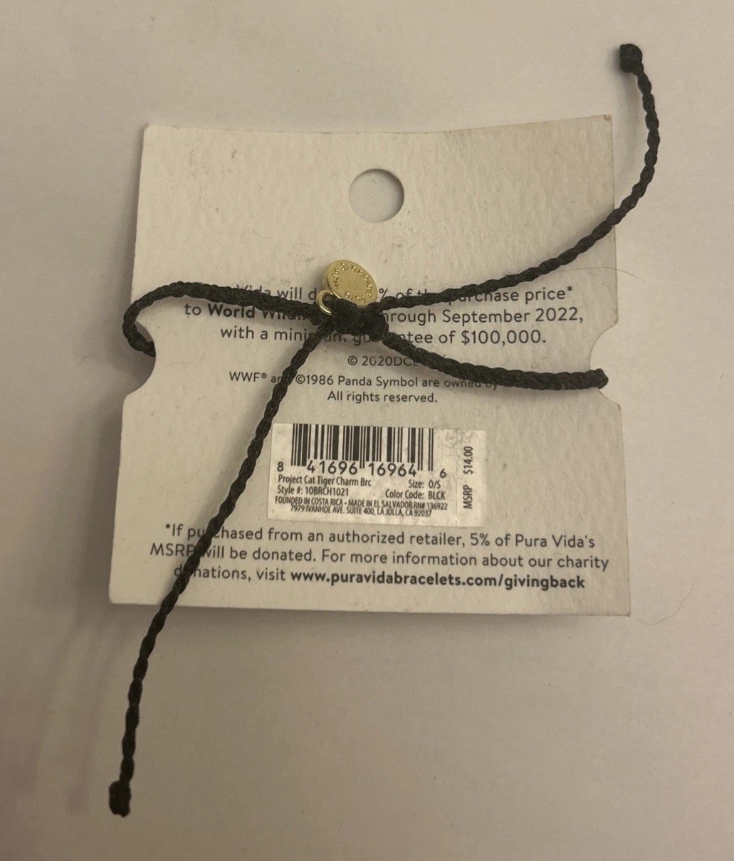 PURA VIDA SILVER Cat 🐈‍⬛CHARM BLACK BRACELET