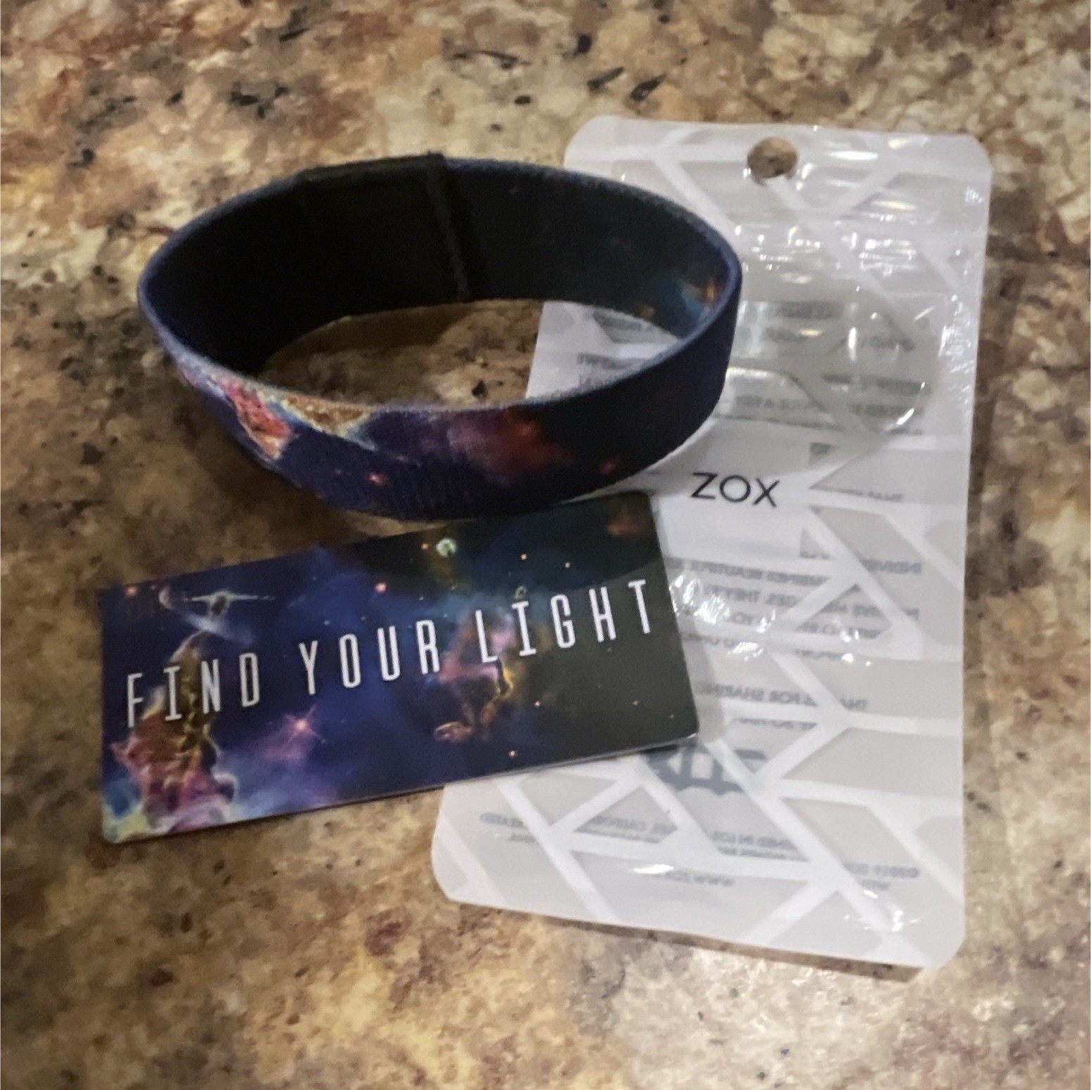 ZOX Find Your Light Reversible Wrap Bracelet, Galaxy Print, Fabric Multicolor