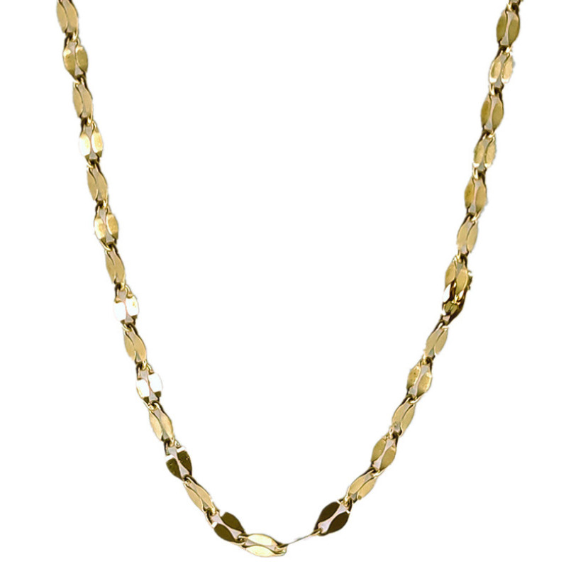 Women Girl 6+2″ Stainless Steel 18K Gold Plated Ona Confetti Bracelet Chain PE10