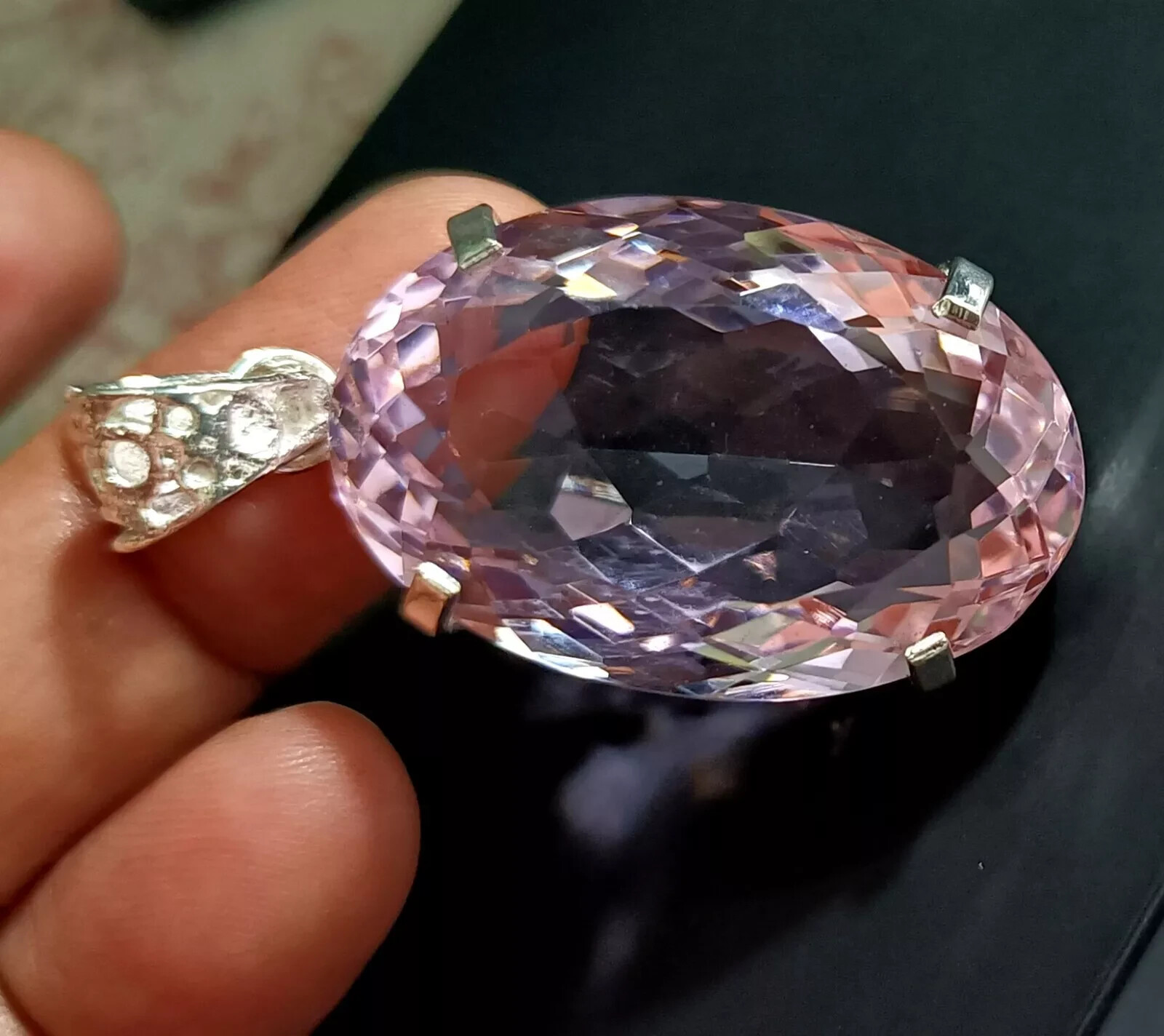 Natural 82.95 Ct Brazilian Pink Oval Topaz Pendant Loose Certified Gemstone