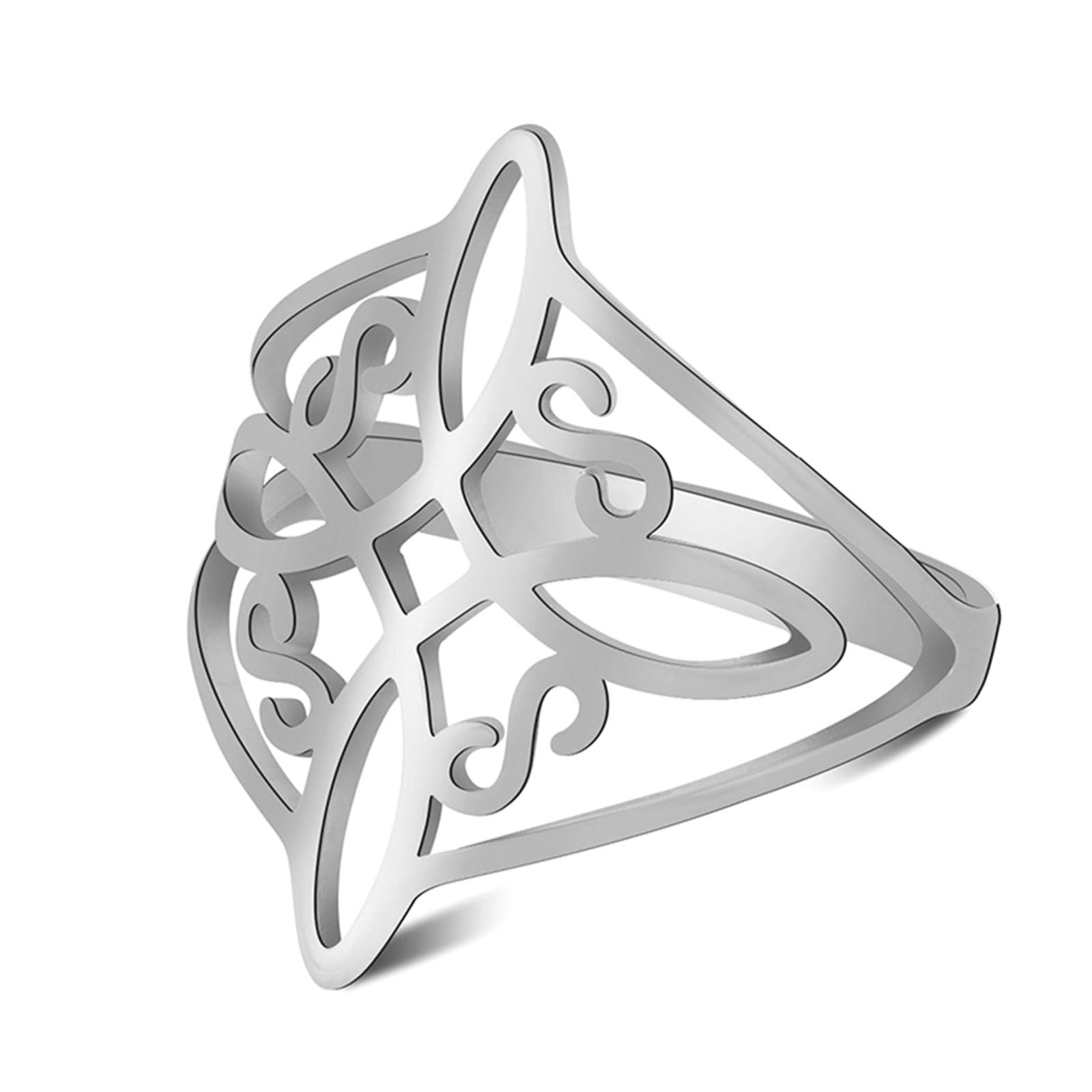 Witches Knot Ring – Stainless Steel Celtic Amulet – Vintage Jewelry For Women…