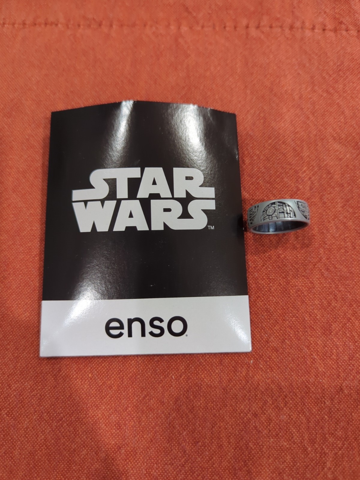 Enso Ring Star Wars Death Star Silicone Gray Sz 8