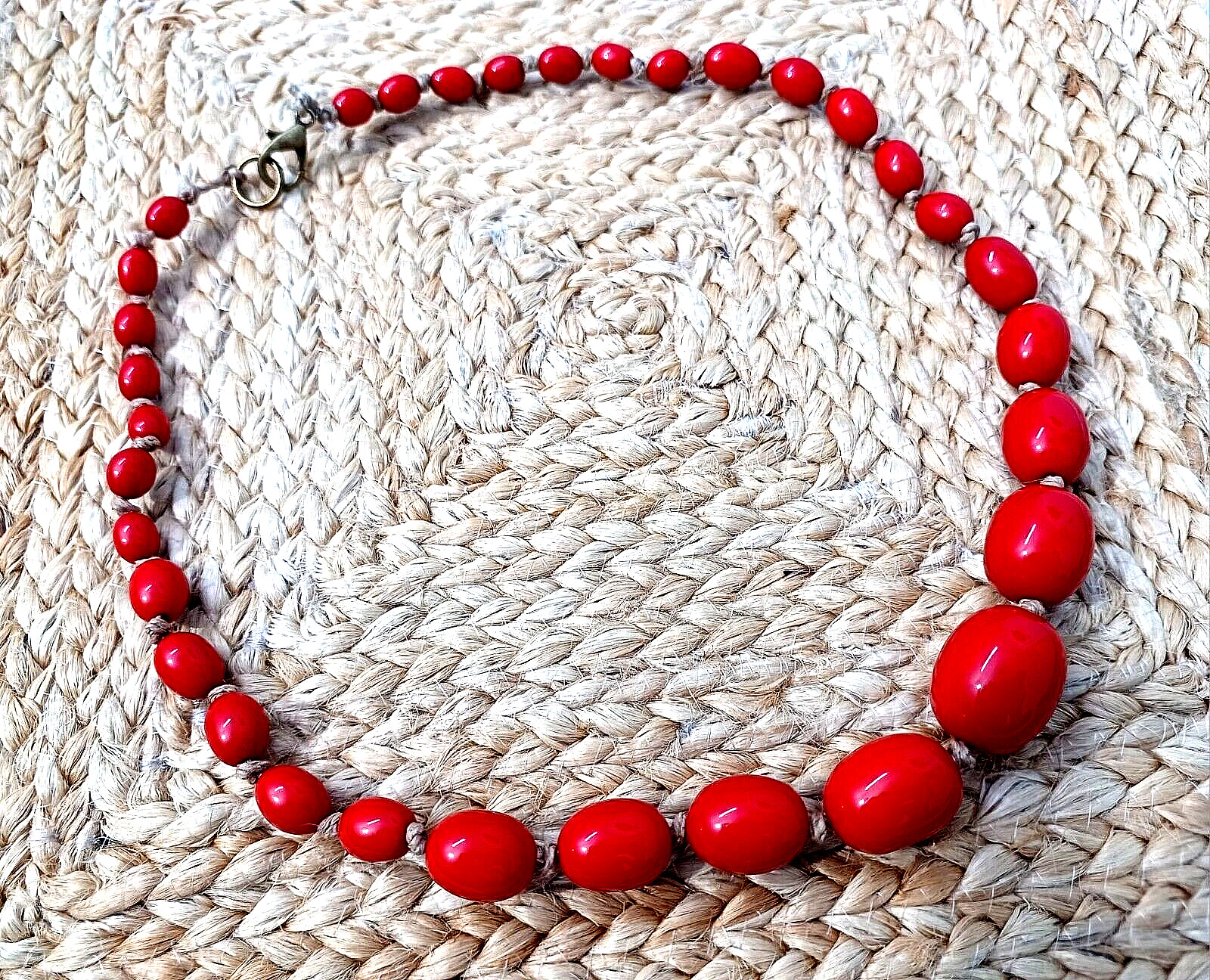Tibetan Ethnic Marion Godart Tribal Handmade Banjara Resin Beads Necklace Hippie