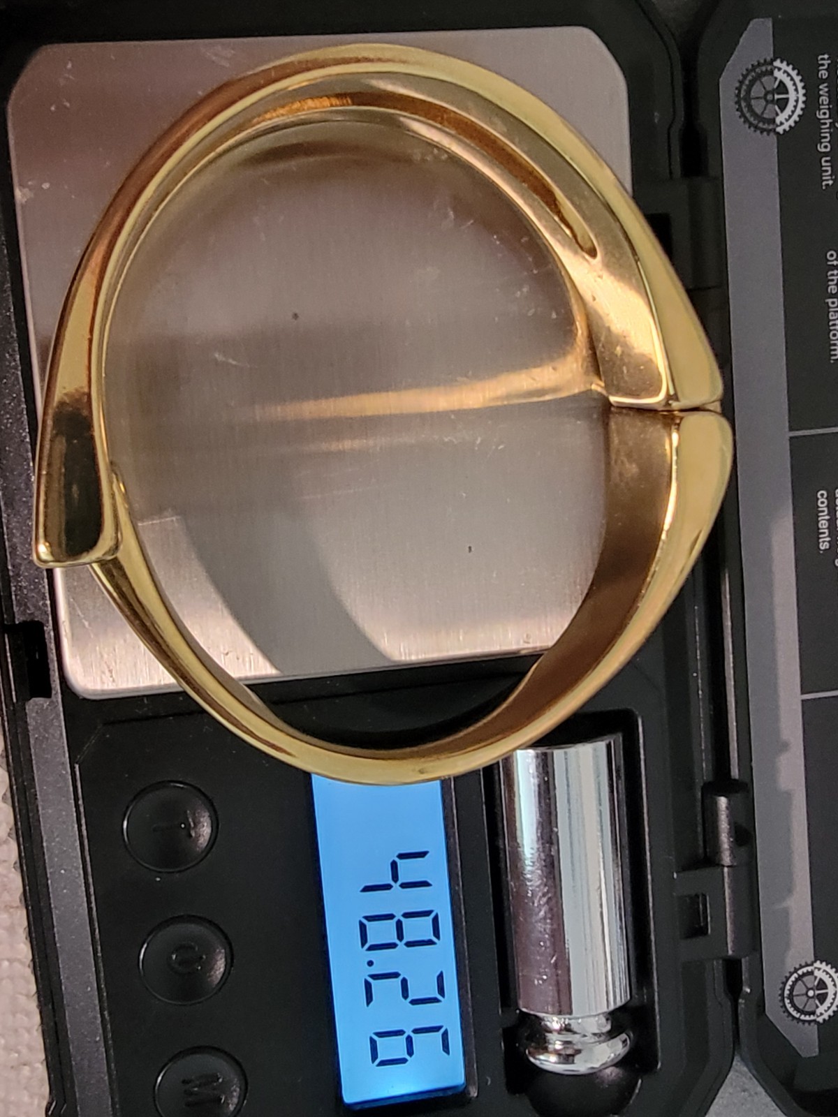 UNO de 50 ‘SER ORIGINAL’ 18k Gold Plated Rigid Hinged Bracelet $270