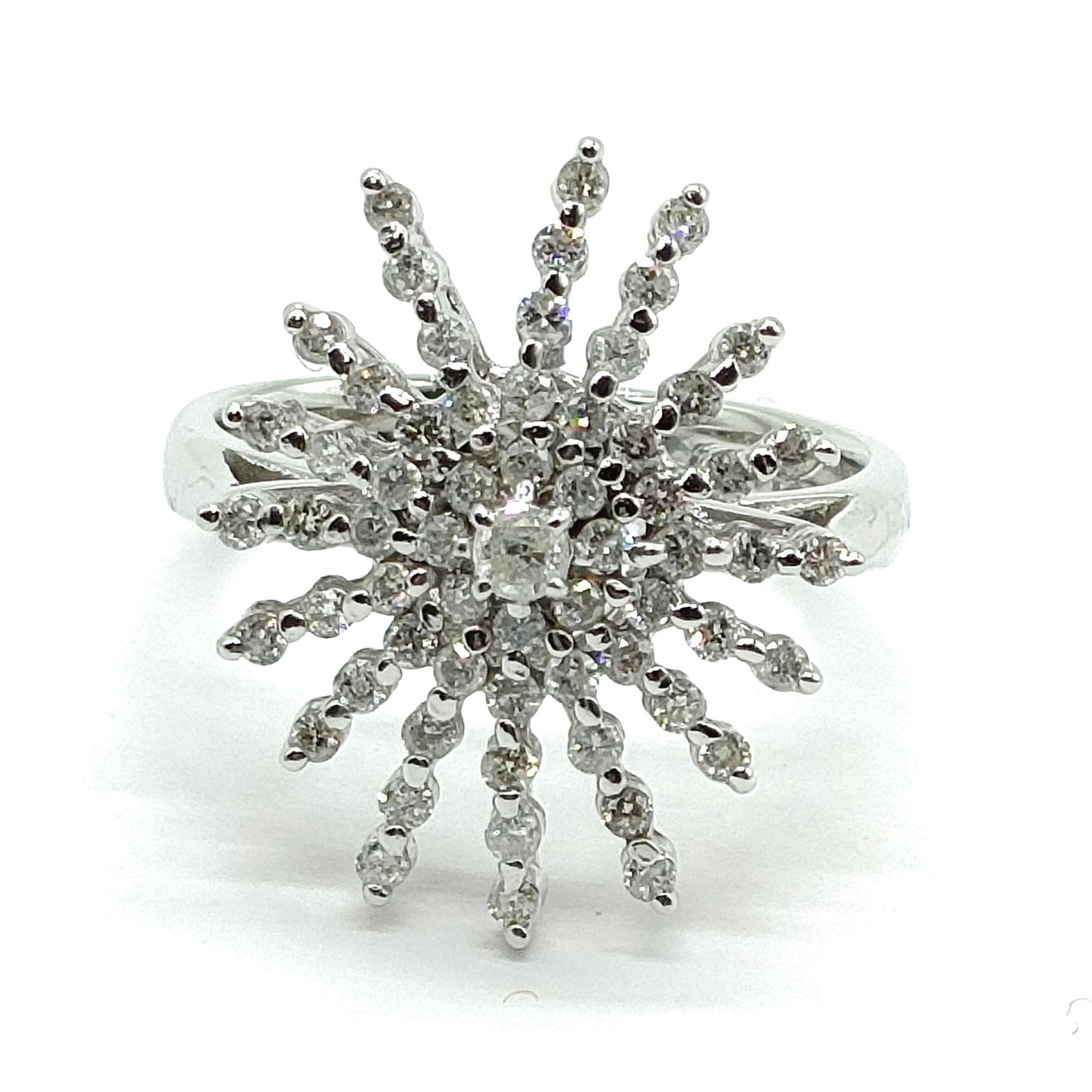 Jewelry Ring Natural Diamond 0.51ct White Gold 2337773