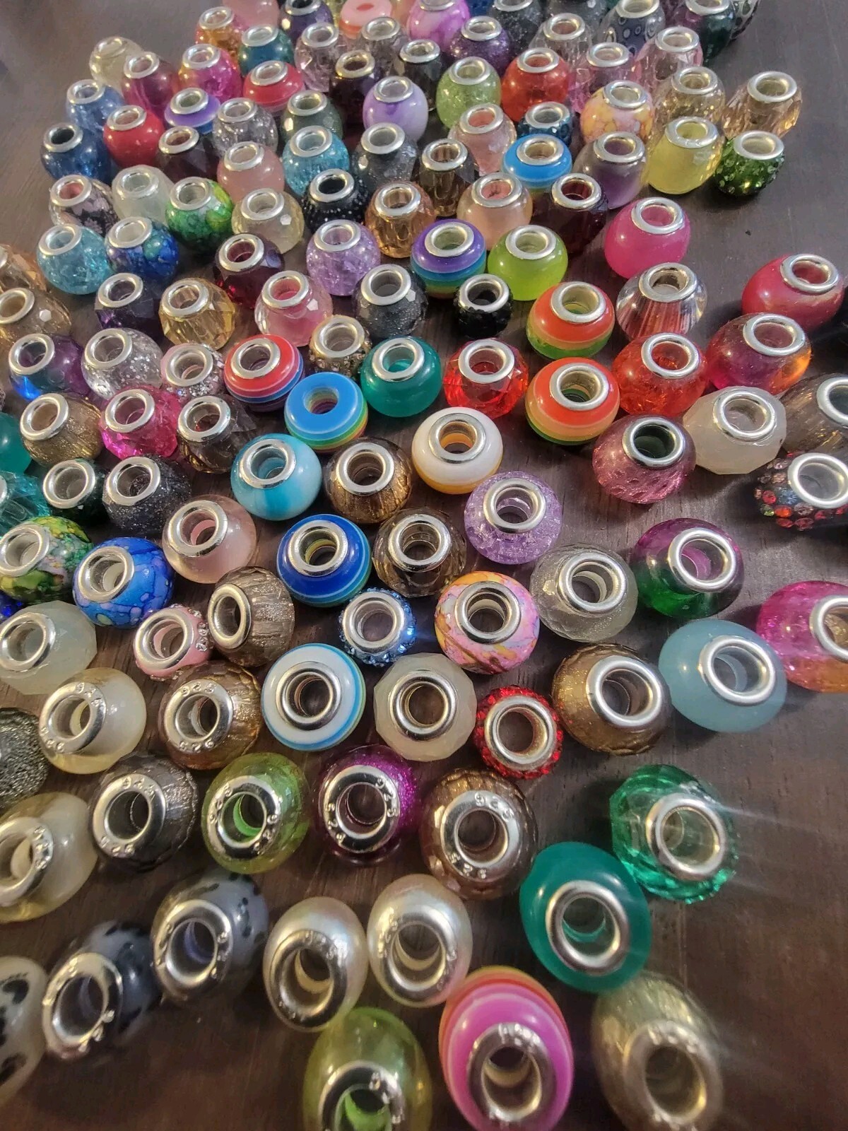 Lot Of 25 Beads/Charms For Necklaces Bracelets Various Colors