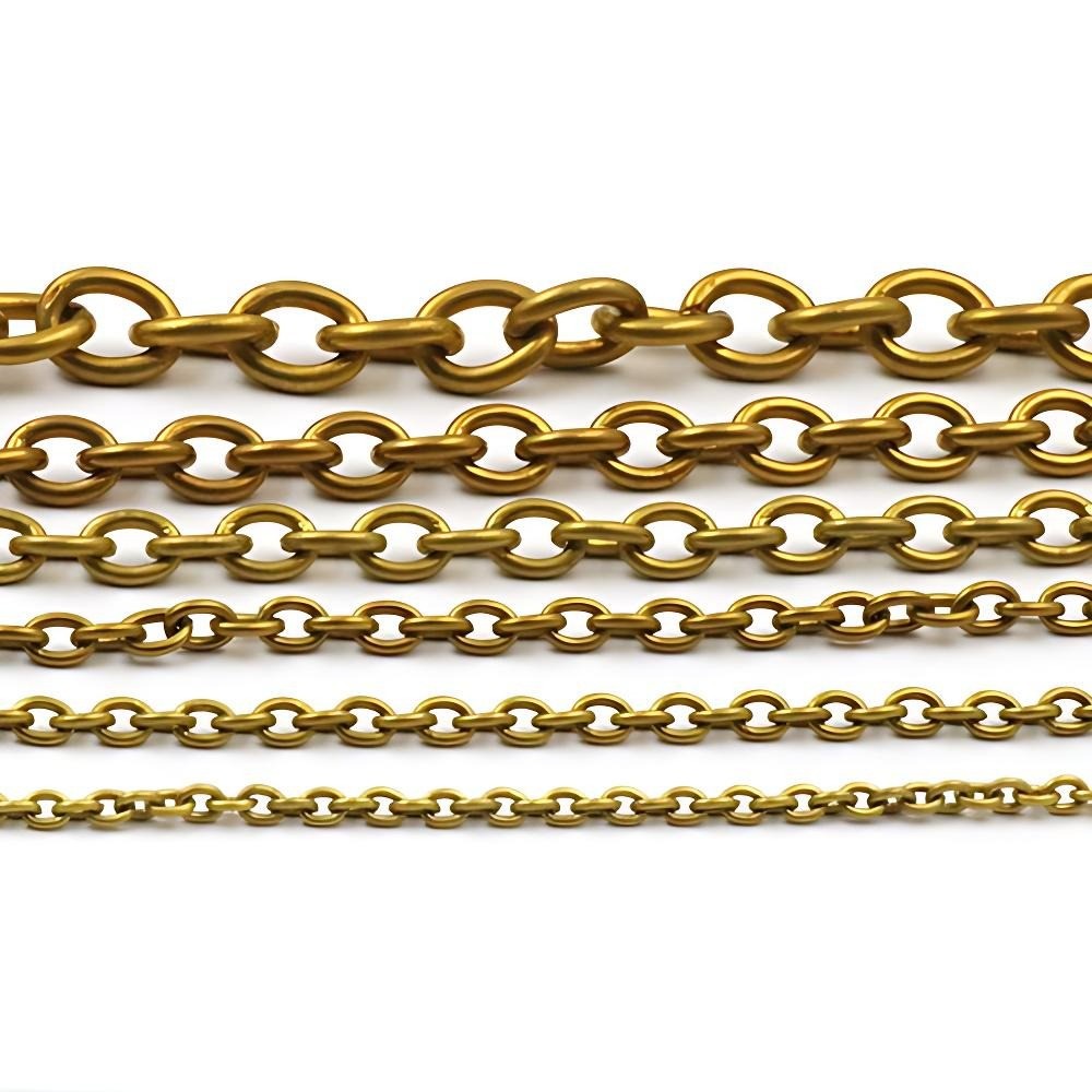 Solid Brass Chain 4-14mm Width Necklace Jewelry Bags Craft Chain Sold Per Meters