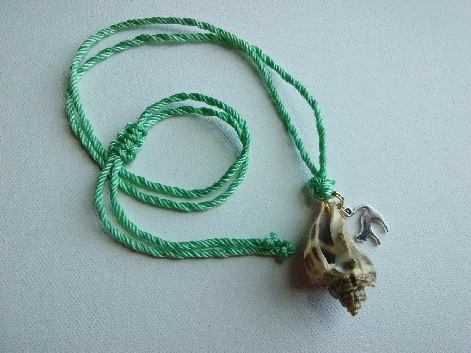Kings Crown Sea Shell Cat Charm Beach Boho Necklace 30″ Adj US Seller Gift New