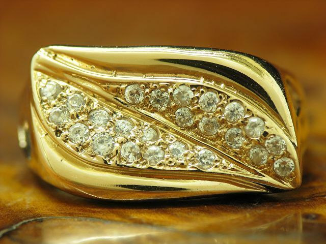 14Kt 585 Rose Gold Ring With 0.96Ct Zirconia Inlay / 5.9G / RG 57.5