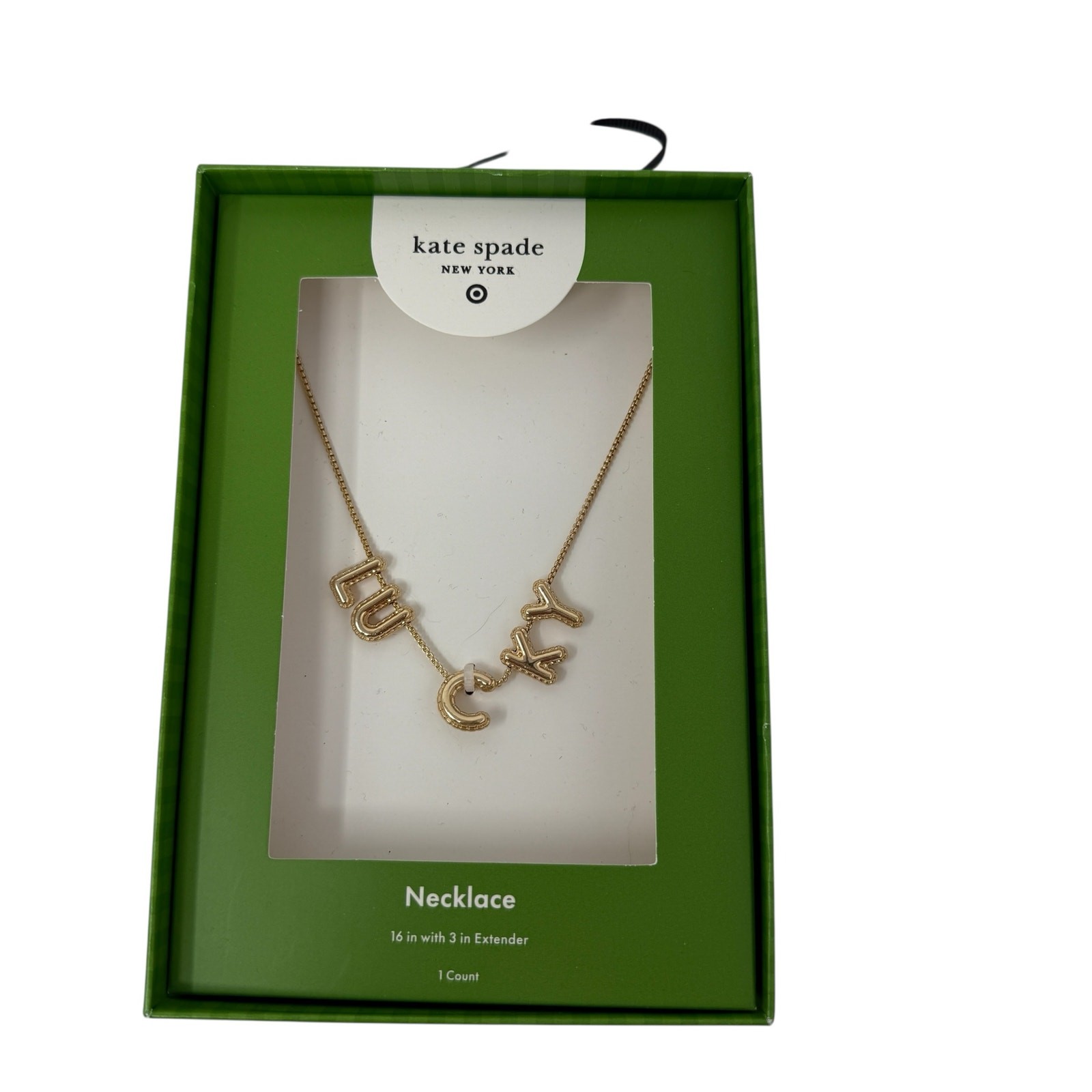 Kate Spade New York x Target Lucky Gold Bubble Pendant Necklace NWT