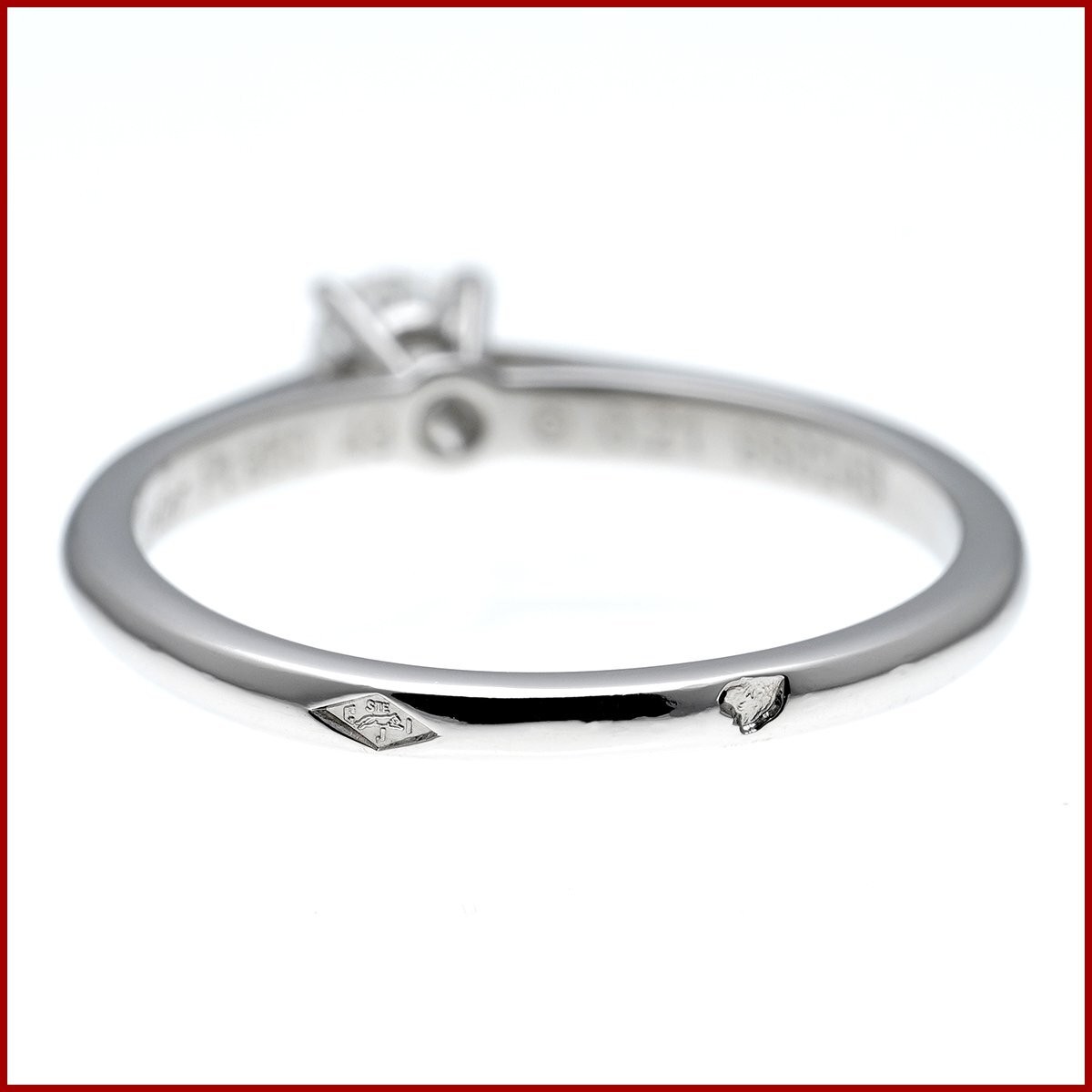 CARTIER 1895 Solitaire Ring Diamond 0.21ct Platinum 950 EU 49 / US 4.75 Auth