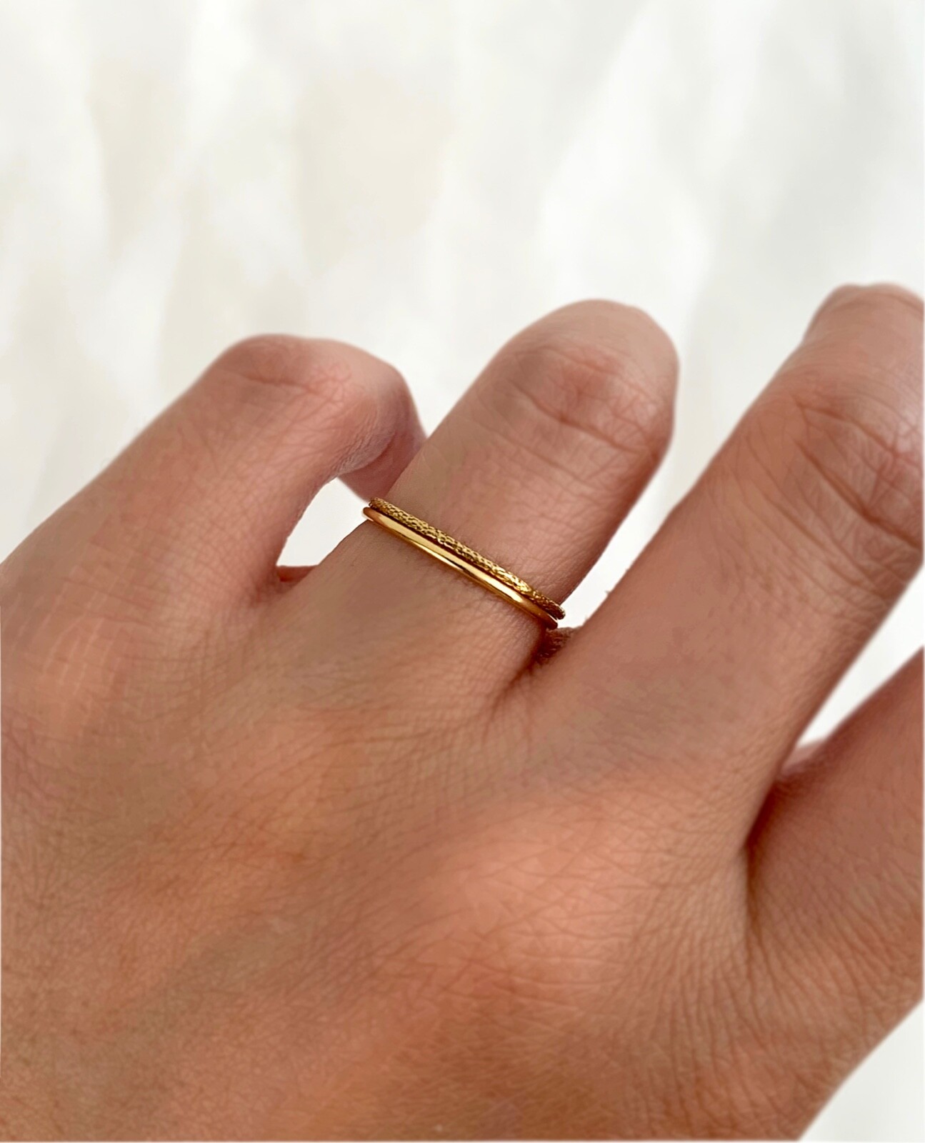 Thin Gold Ring, Gold Ring, Gold Ring Set, Gold Stack Ring, Simple Gold Ring, 14k