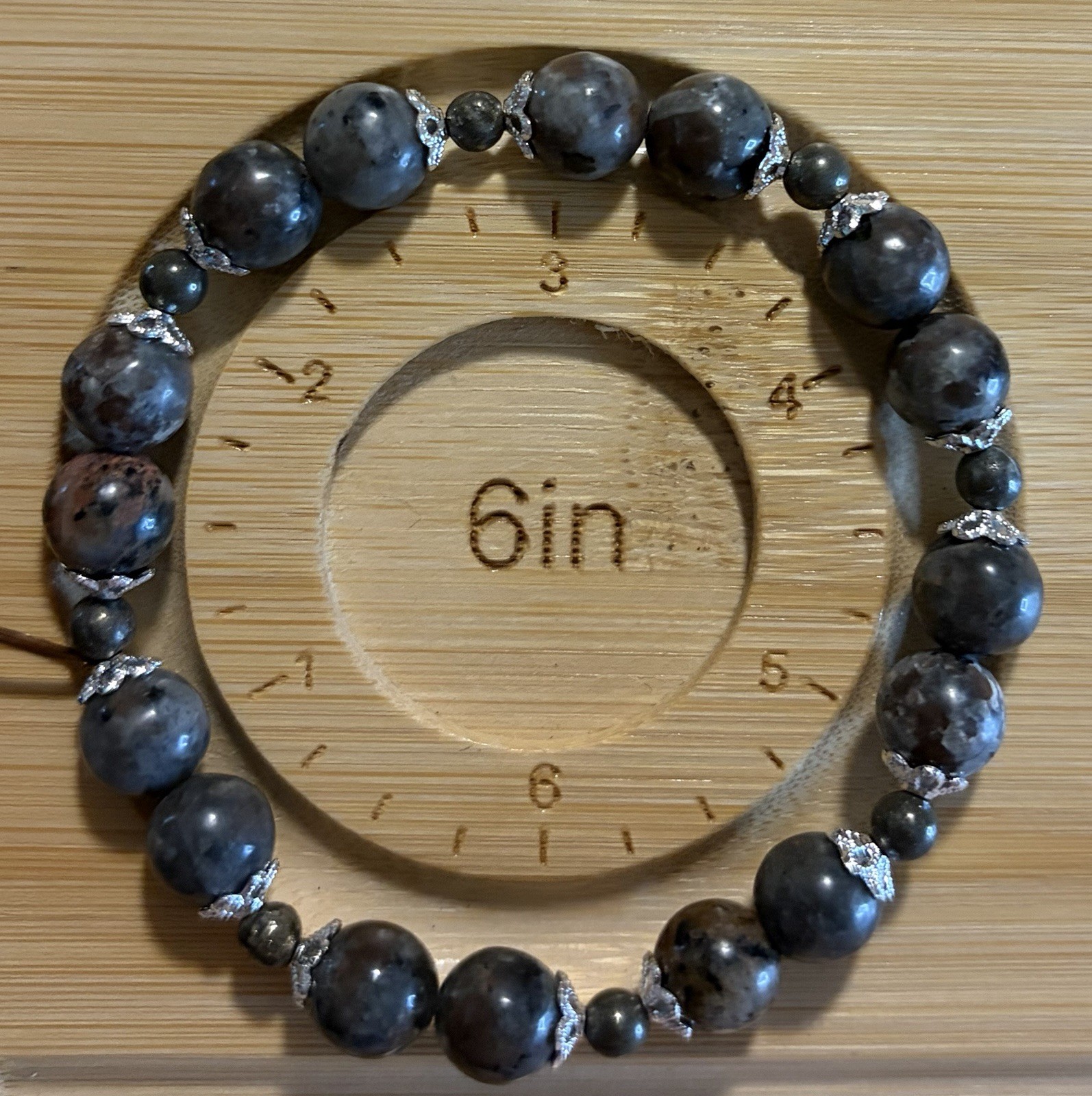 Yooperlite & Pyrite Crystal Bead Bracelet