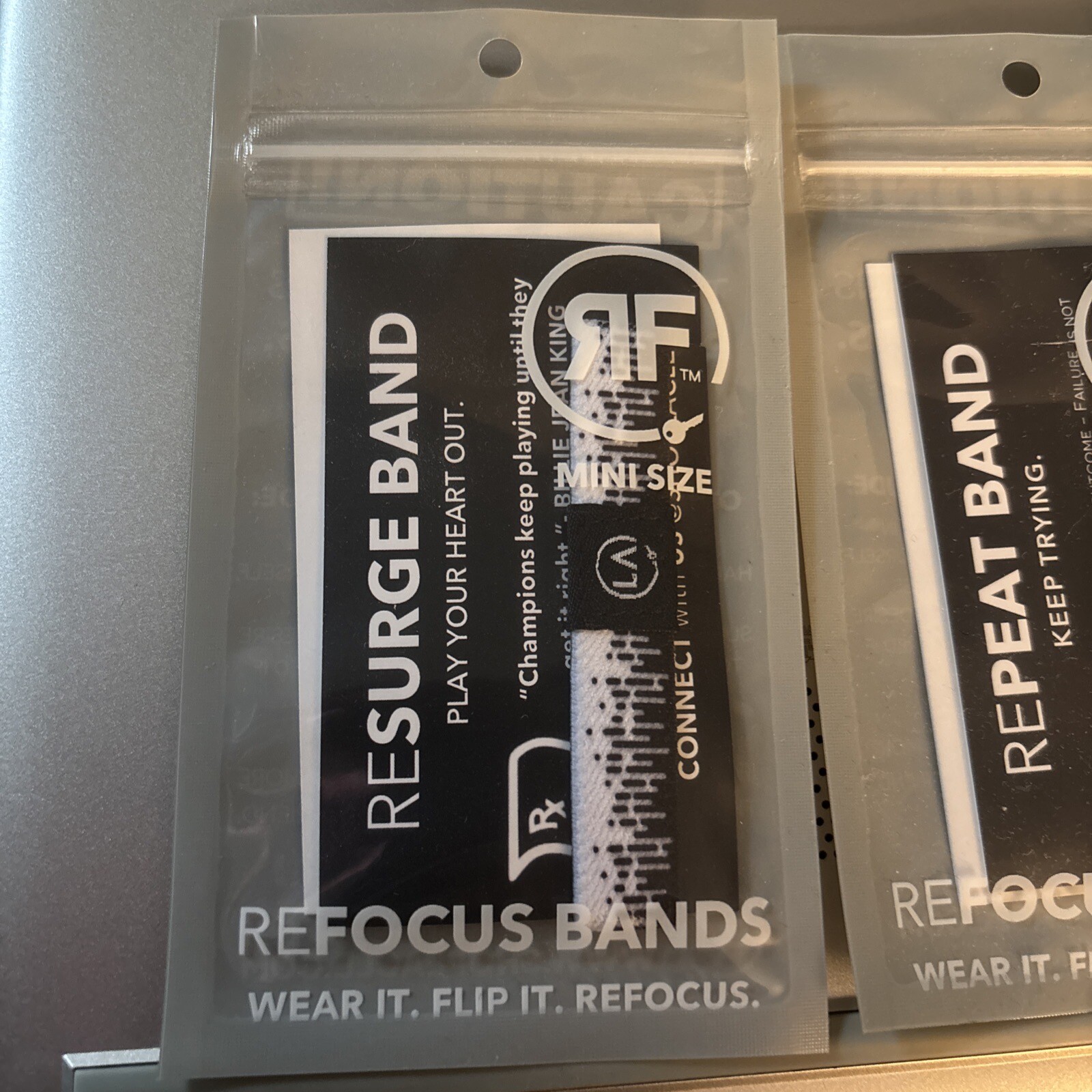 Refocus Bands Reflect Band “Wear it. Flip It. Refocus” Mini Size Lot Of 3 Bands