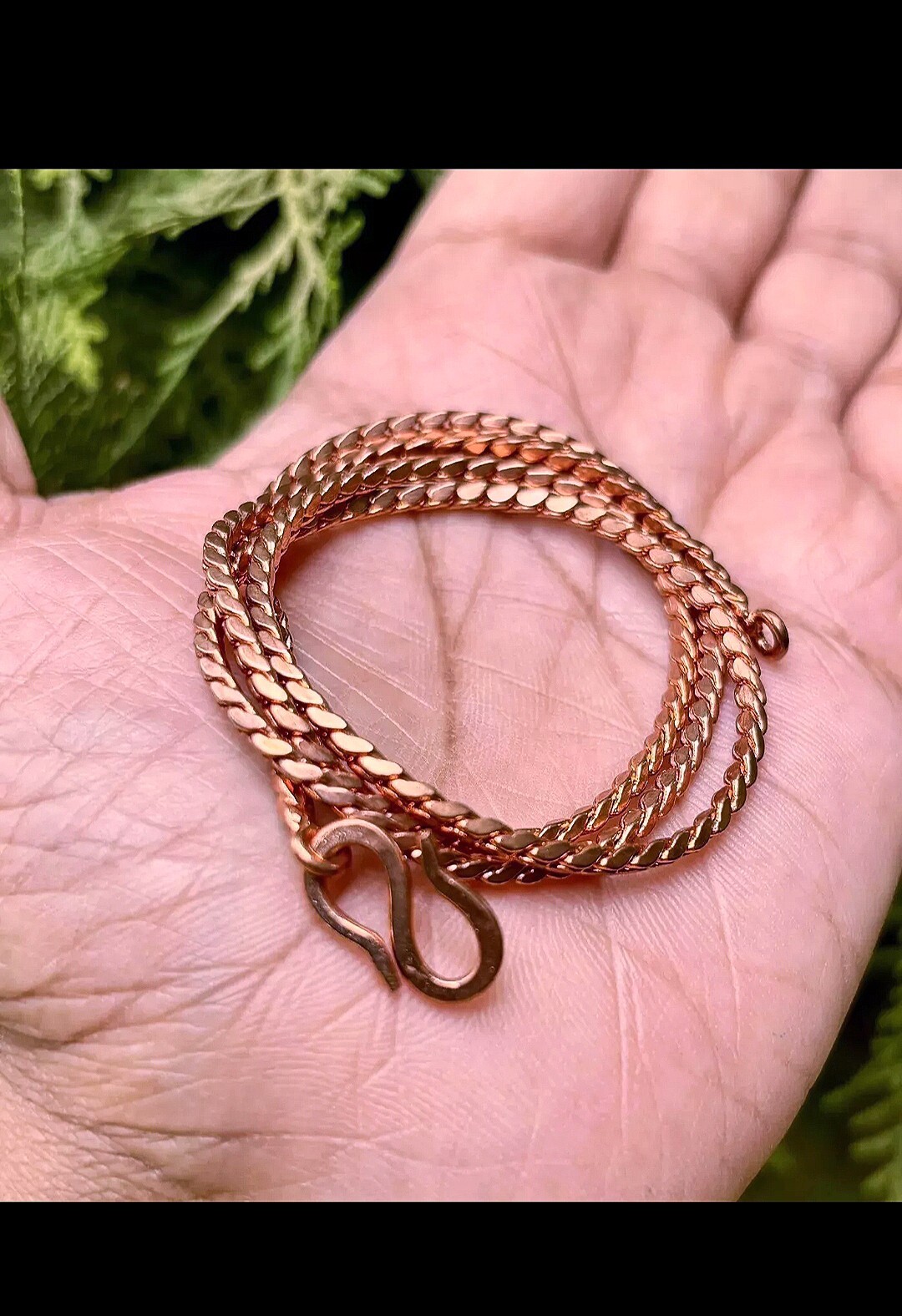 Antique 100% Pure Solid Copper Chain Necklace length-16 to 36 Men And Women
