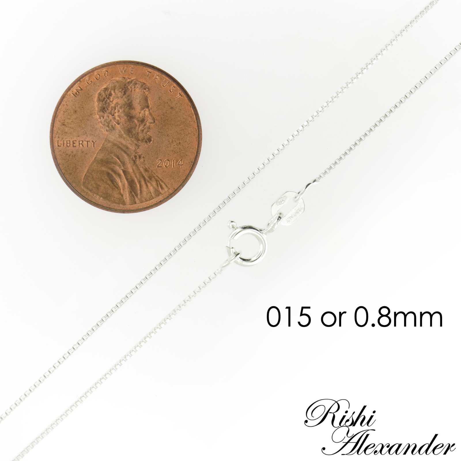 925 Sterling Silver BOX Chain Necklace All Sizes Stamped .925 Italy