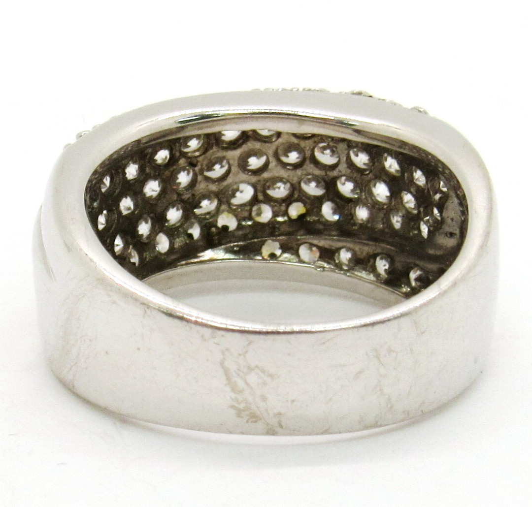 STERLING SILVER .925 SAMUEL B. BJC ETERNITY CZ CRISS CROSS WRAP BAND SIZE 9 RING