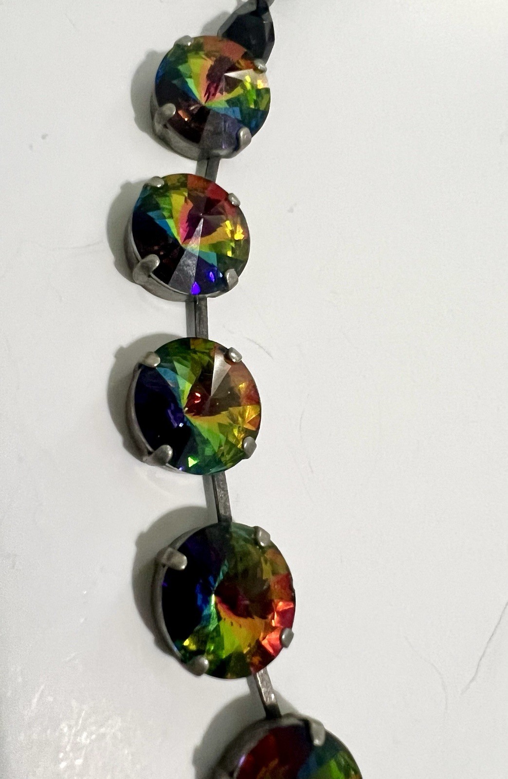 Sabika Austrian Crystal Watermelon Rivoli Necklace & Earrings Manhattan W 2012