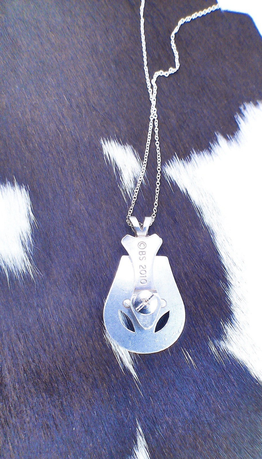 Convertable Western Horseshoe Concho Necklace 925 Sterling Silver Chain Jewelry