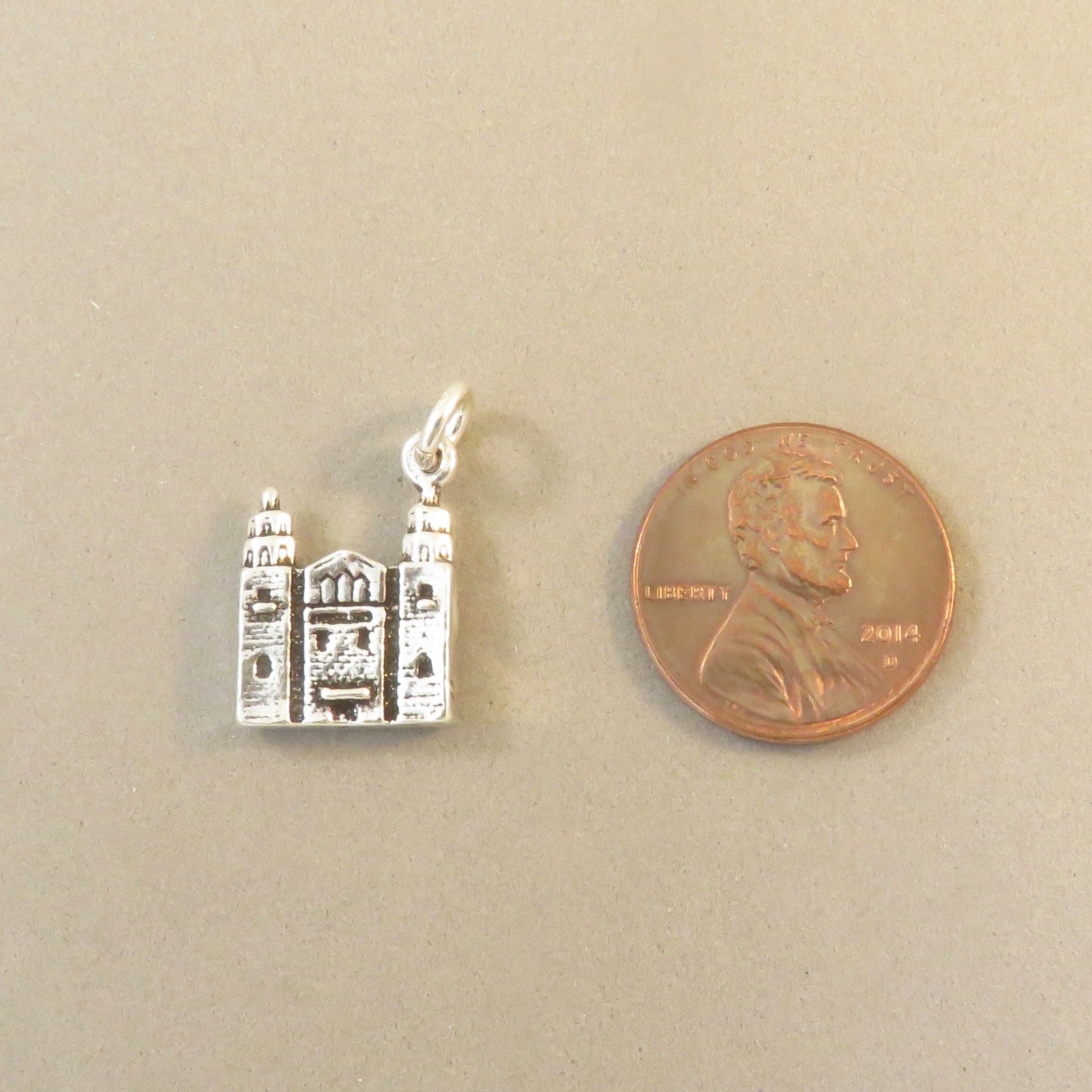 925 Sterling Silver 3-D HEARST CASTLE CHARM San Simeon CA Coast Park NEW TW47