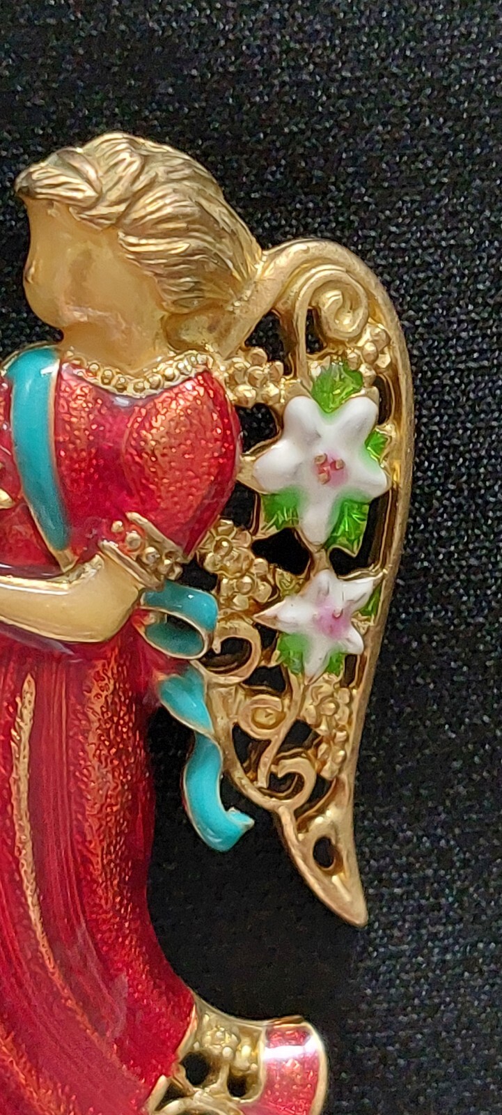 Christopher Radko Enameled Angel Christmas Pin