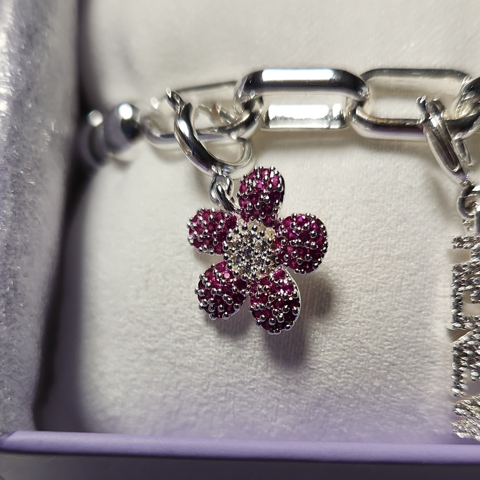 CHARMELIER by BP Silver Plated Removable Charms Adjustable Bracelet BR71296
