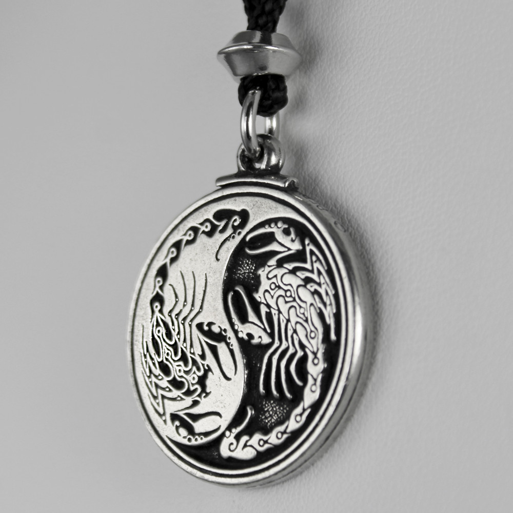 Pewter Scorpion Necklace Yin Yang Pendant Symbol – Taoist Totem Yinyang Jewelry