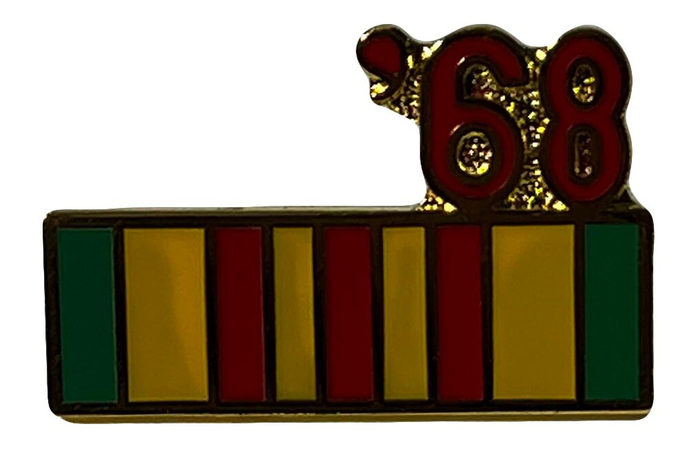 Vietnam Ribbon ’68 Motorcycle Hat Cap Lapel Pin M-042