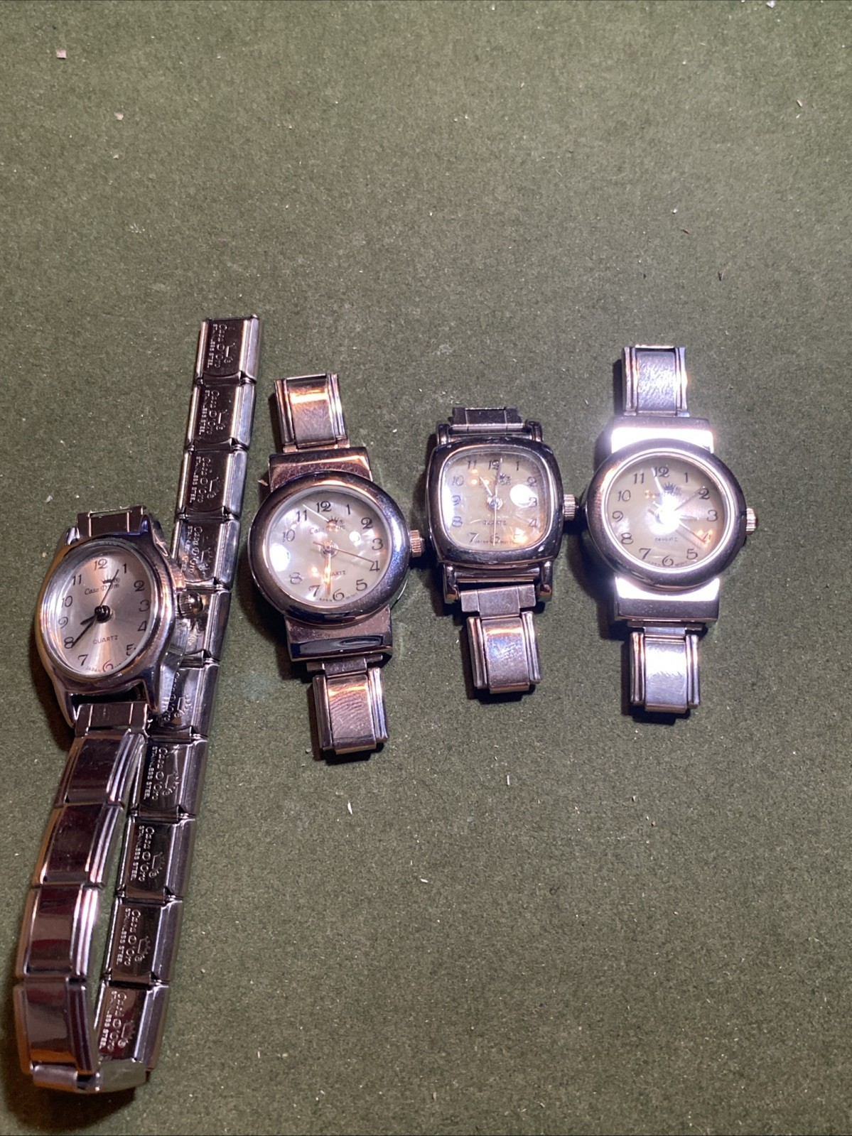 Lot Of 4 Vintage Casa D’oro Watches Stainless Steel Japanese Woman’s