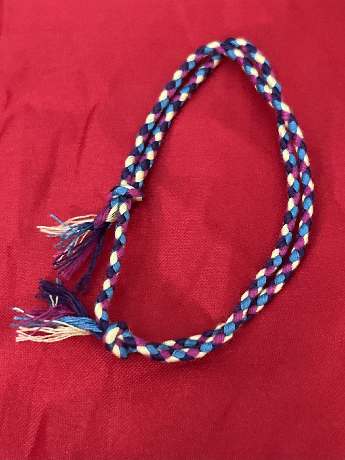 NEW BOHO BRAID THREAD FRIENDSHIP BRACELET ADJUSTABLE BLUE LIME PURPLE PLUM NIP