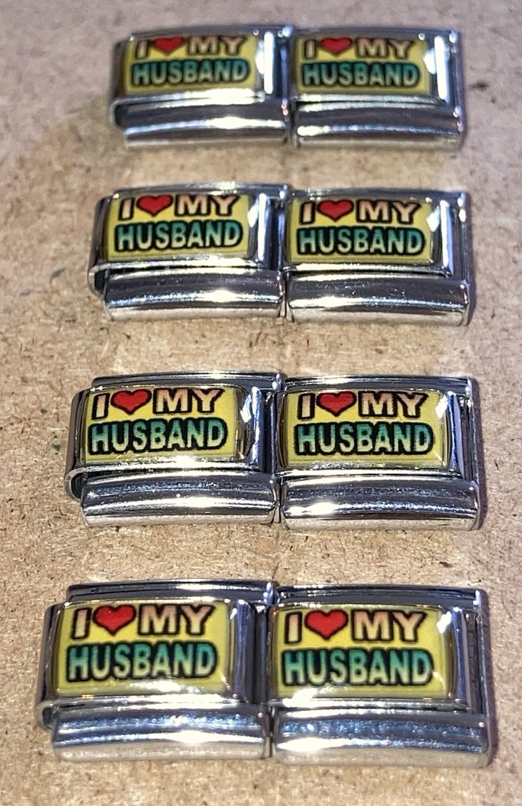 I Love My Husband 9mm Italian Modular Link Charm for bracelet