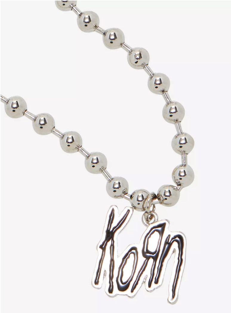 KORN Ball Chain Pendant Necklace BRAND NEW ON CARD