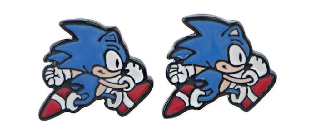 Sonic The Hedgehog Character Metal Stud Earrings